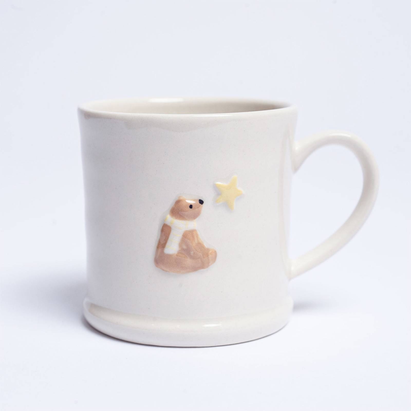 Mini Teddy Bear With Star Ceramic Mug H: 10cm