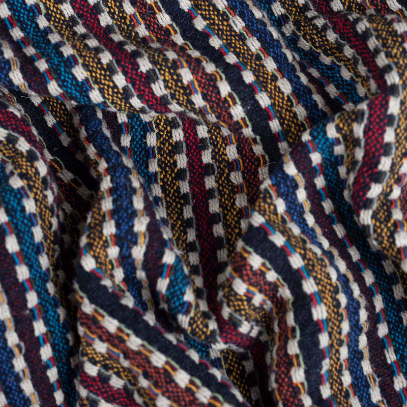 Multi-Coloured Woven Cotton Blanket Throw thumbnails