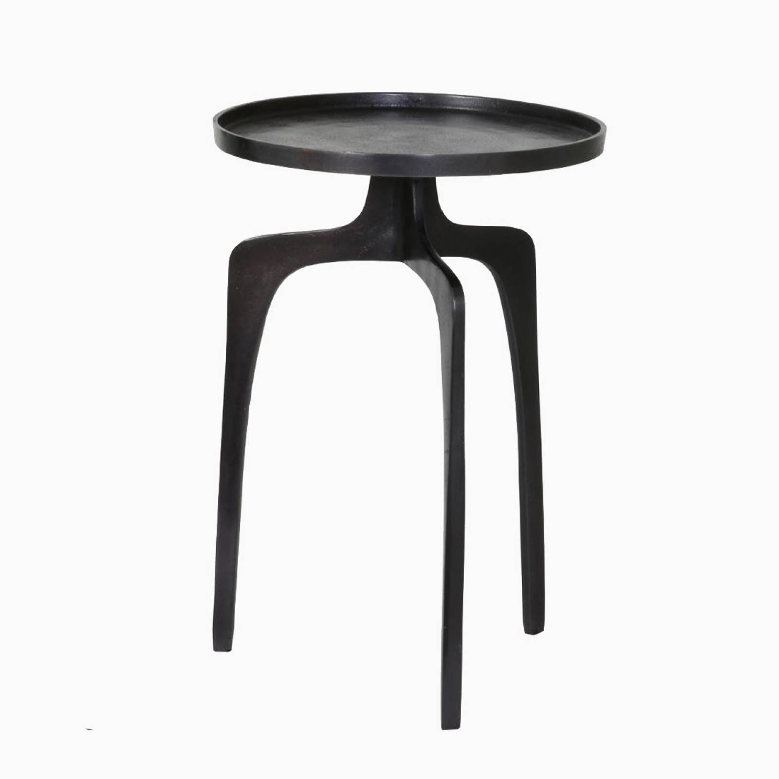 Neila Side Table In Black Bronze Metal 38cm x 54cm