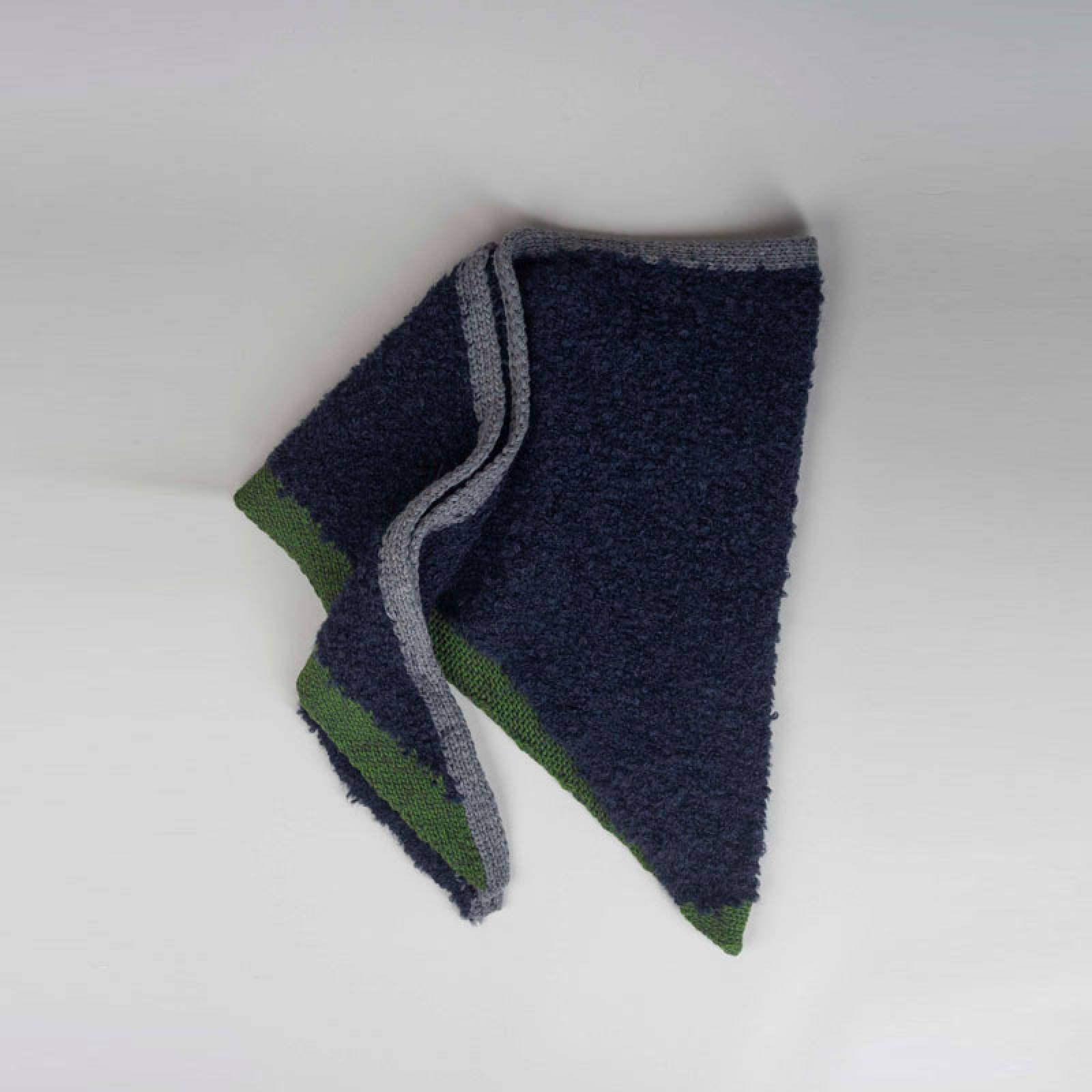 Night Blue Asta Triangle Alpaca Scarf thumbnails