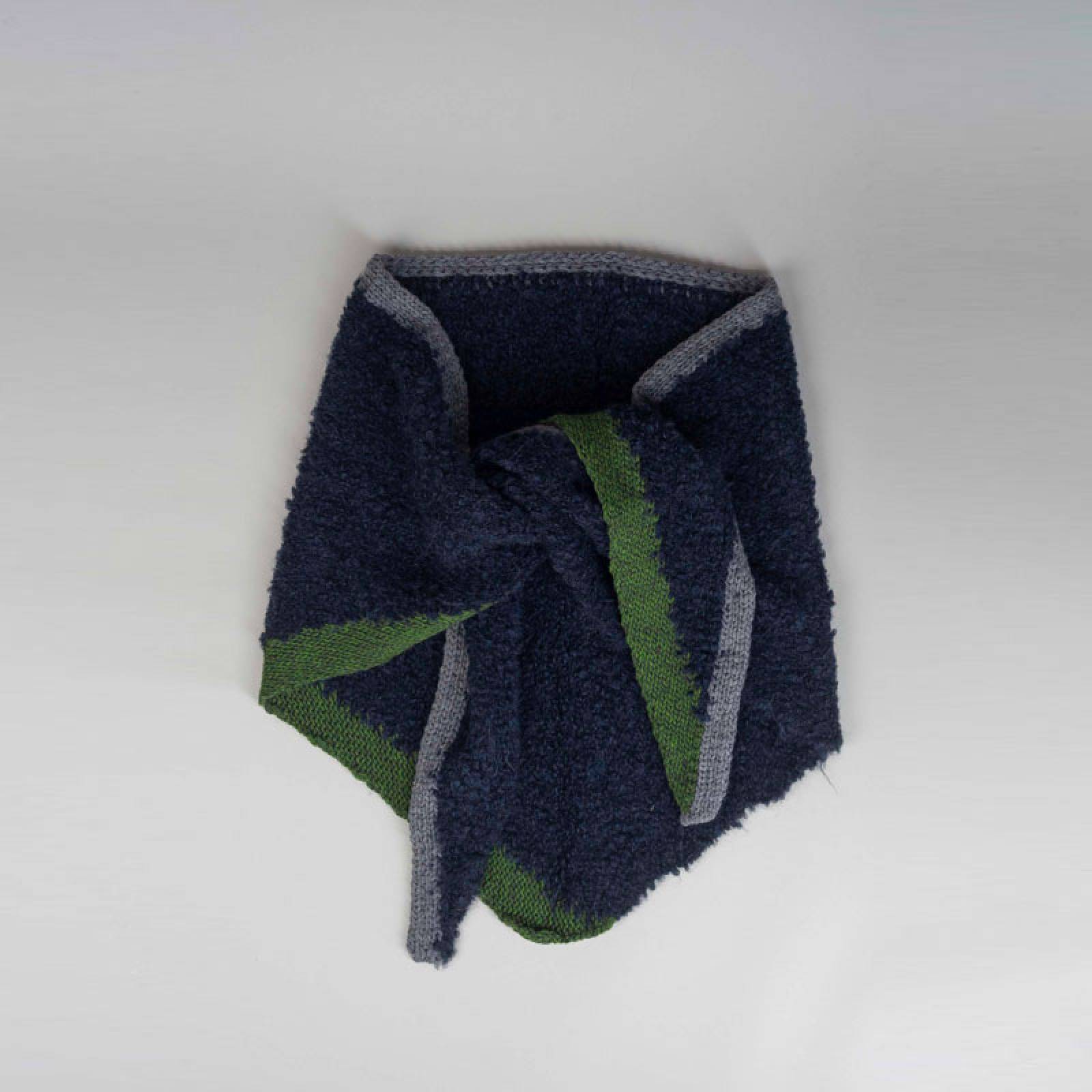 Night Blue Asta Triangle Alpaca Scarf