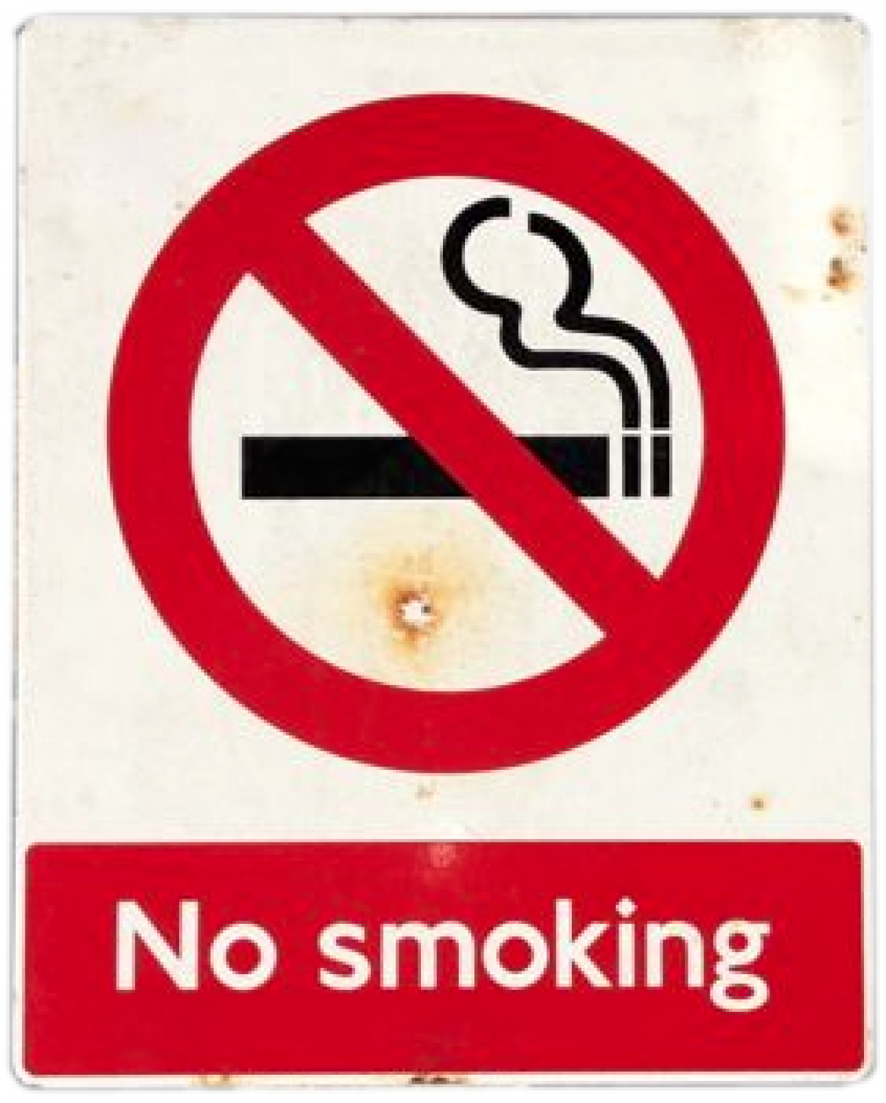 No Smoking Sign - Vintage from London Underground's Tube System