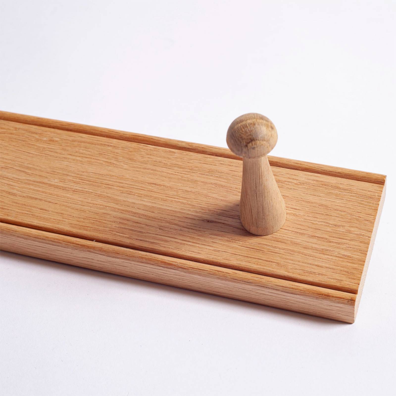 Oak 2 Peg Rail Shaker Style 25.5cm x 9cm x 7cm thumbnails