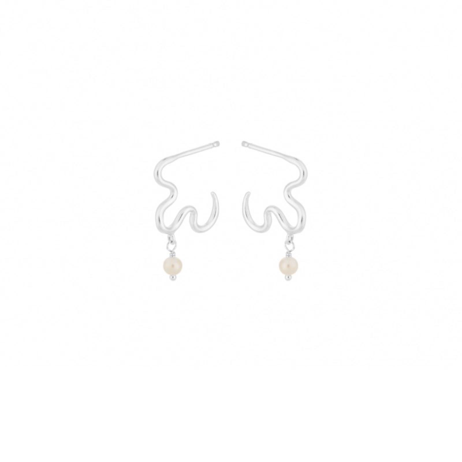 Ocean Dream Pearl Earrings In Silver By Pernille Corydon