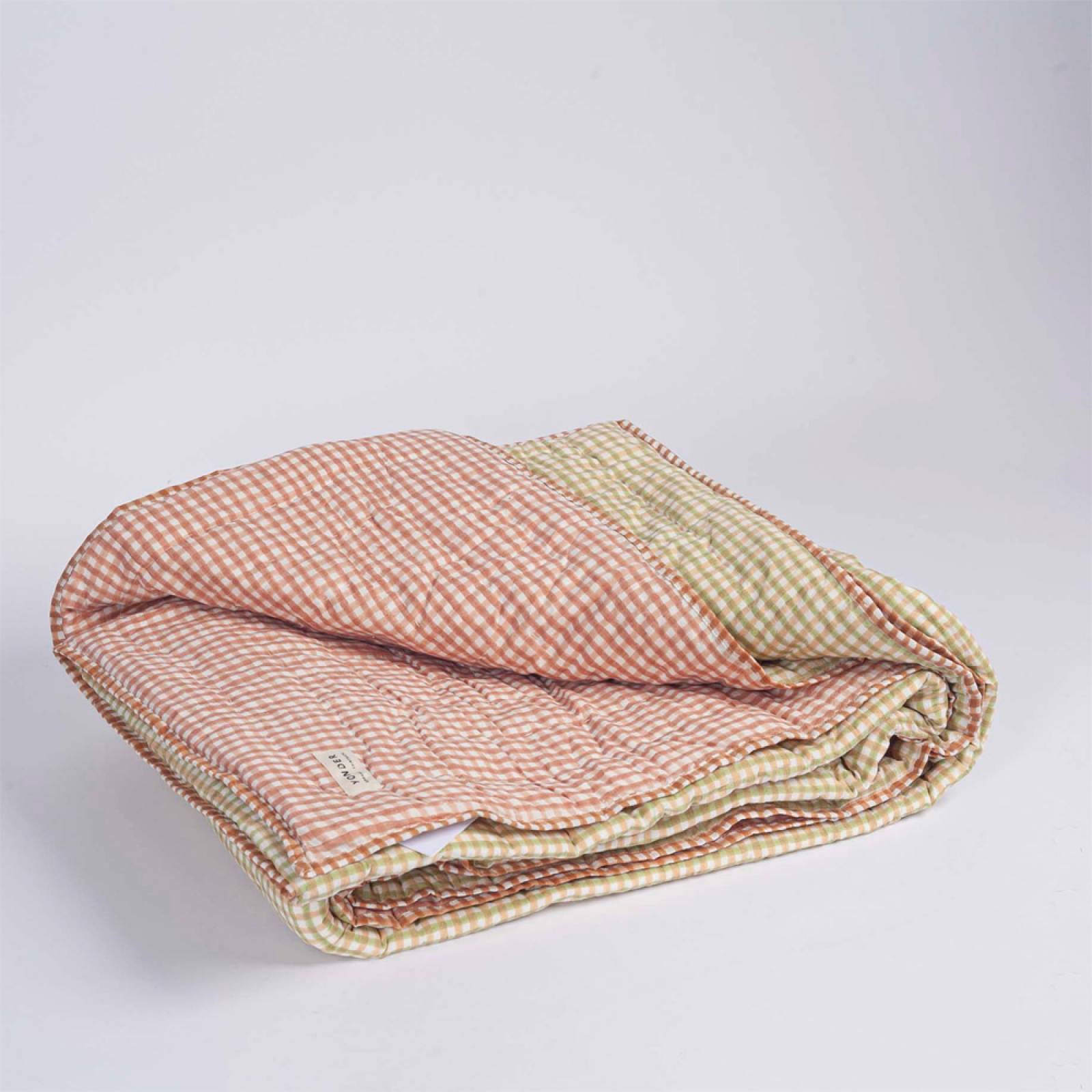 Organic Cotton Bedspread Quilt In Dusty Rose - Double thumbnails