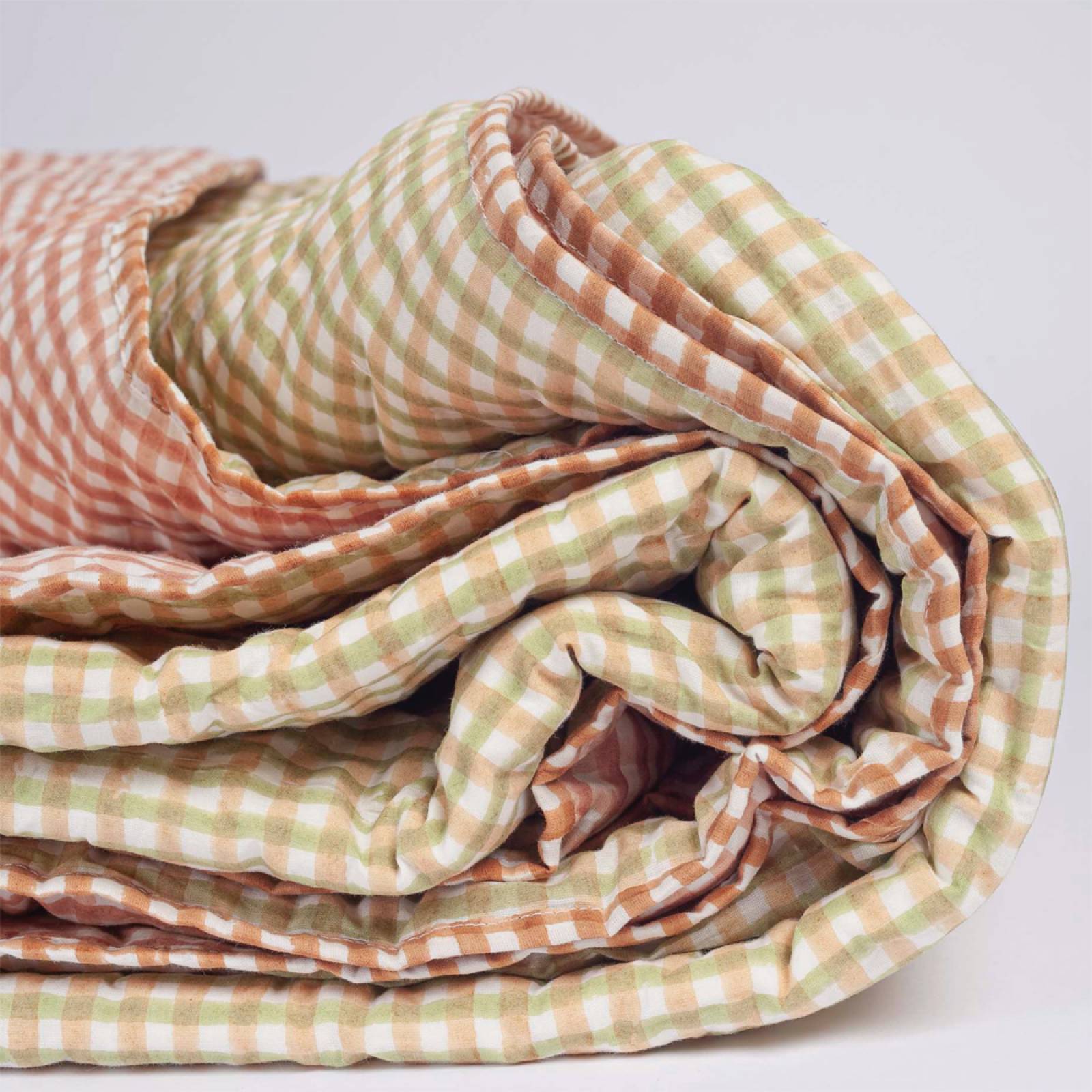 Organic Cotton Bedspread Quilt In Dusty Rose - Double thumbnails