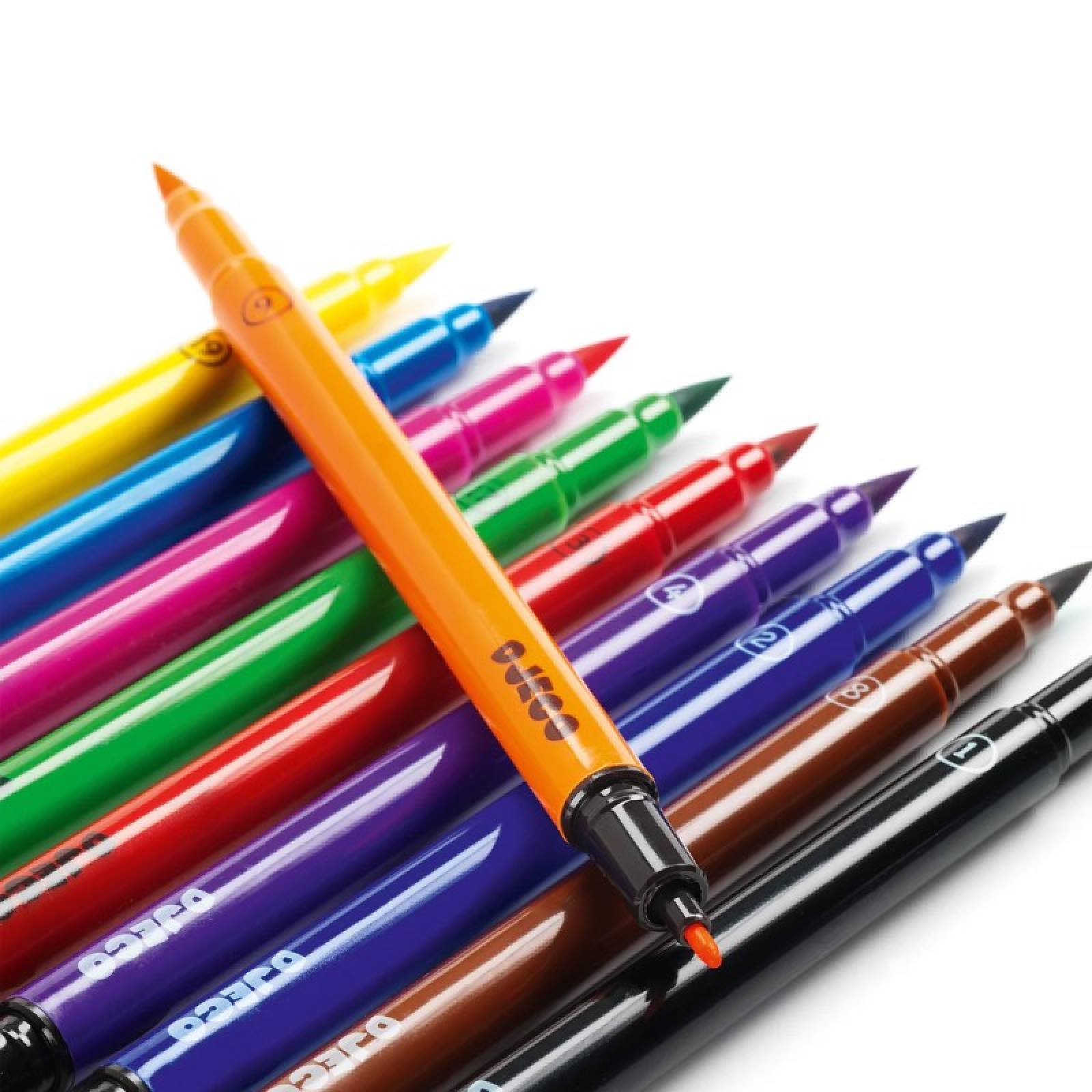 Pack Of 10 Felt Tip Pens  In Bold Colours thumbnails