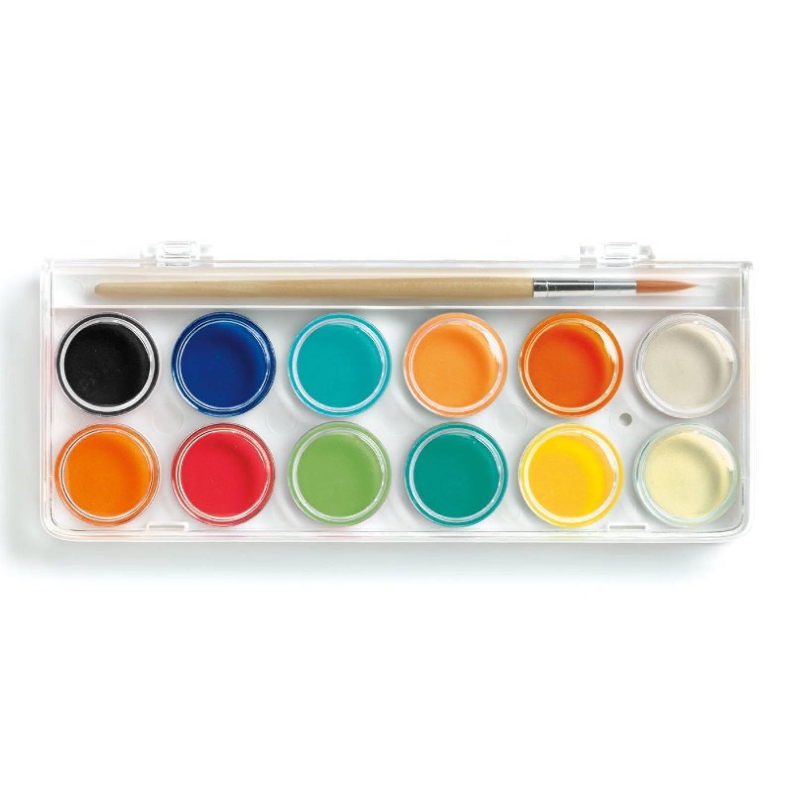 Paint Box Set Of 12 Gouache Colours With Brush By Djeco thumbnails