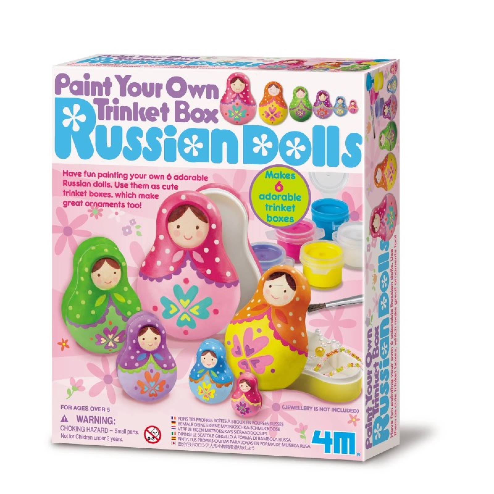 Paint Your Own Trinket Box Russian Dolls 8+