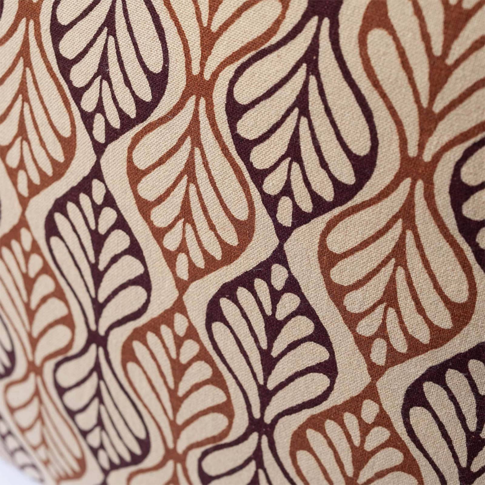 Printed Graphic Cushion In Sienna WIth Fringing 50x50cm thumbnails