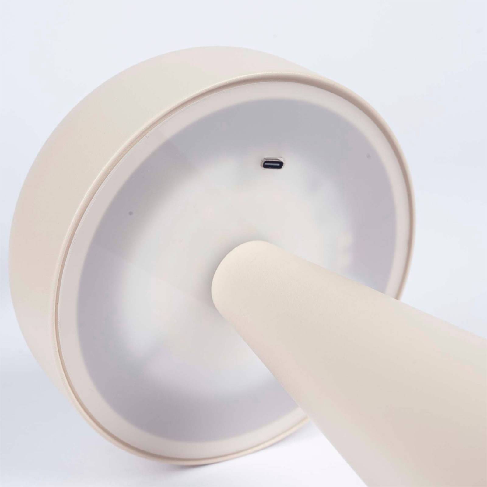 Rechargeable Metal Table Lamp In Cream thumbnails