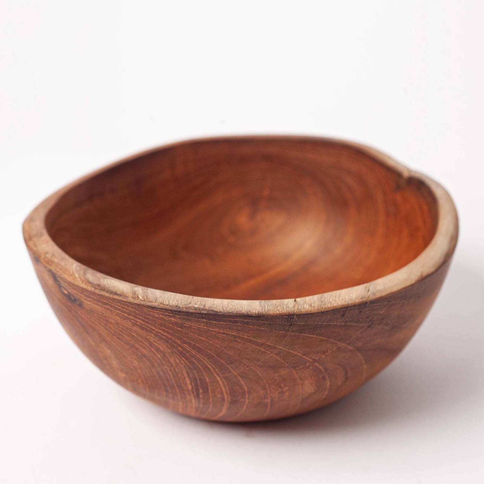 Recycled Organic Large Wooden Bowl 20cm thumbnails