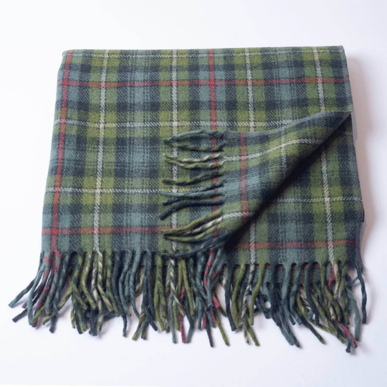 Large Blanket In Mackenzie Weathered Tartan Recycled Wool