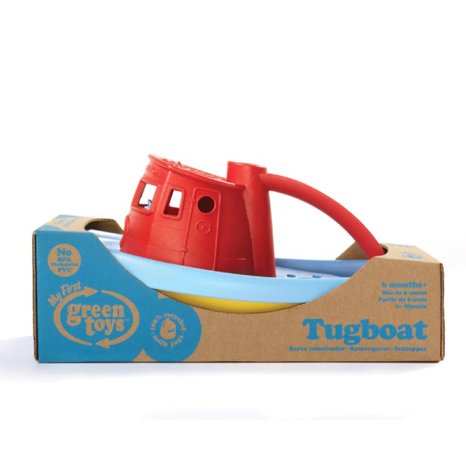 Red Top Pouring Tug Boat By Green Toys 6m+ thumbnails