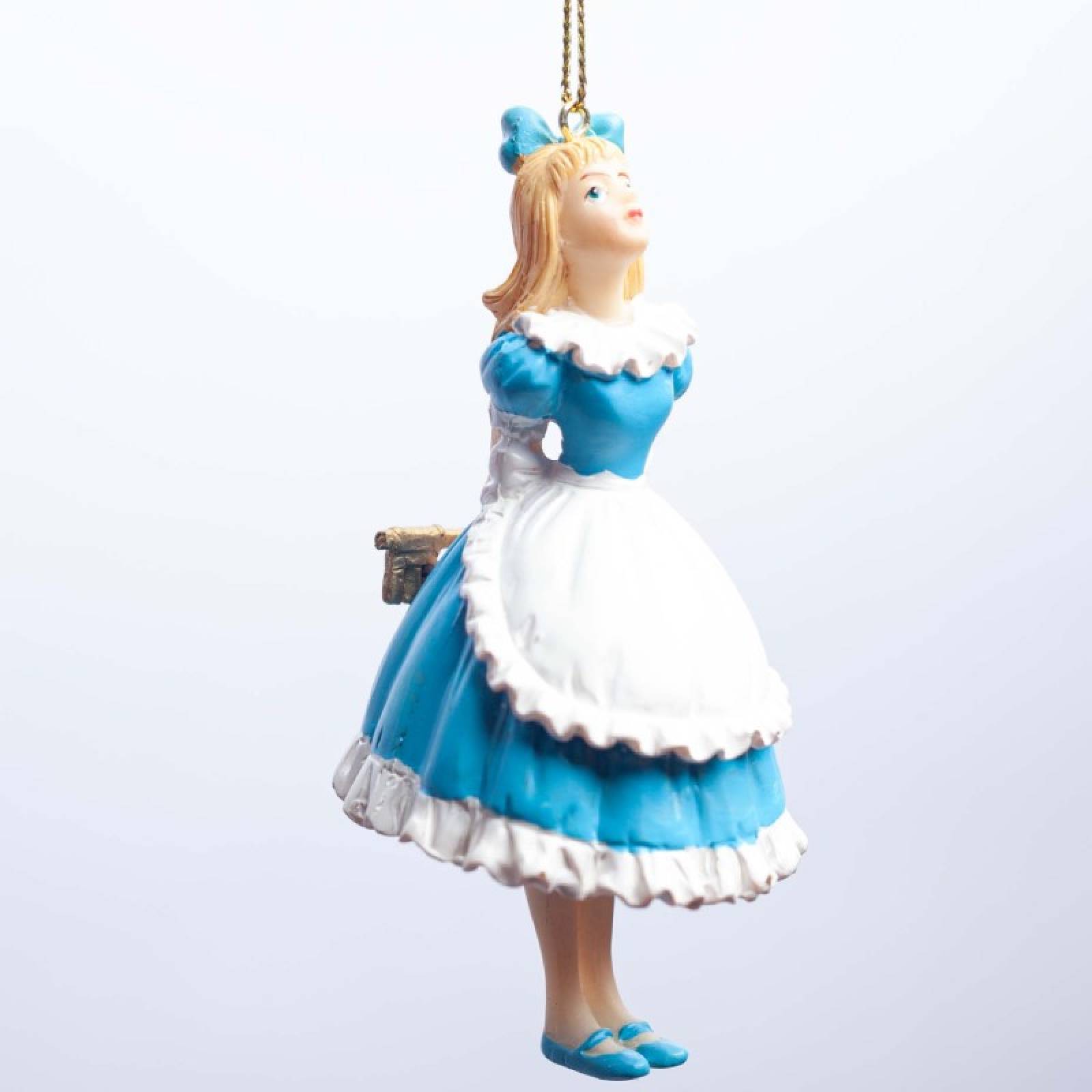 Resin Alice In Wonderland With Key Hanging Christmas Decoration thumbnails