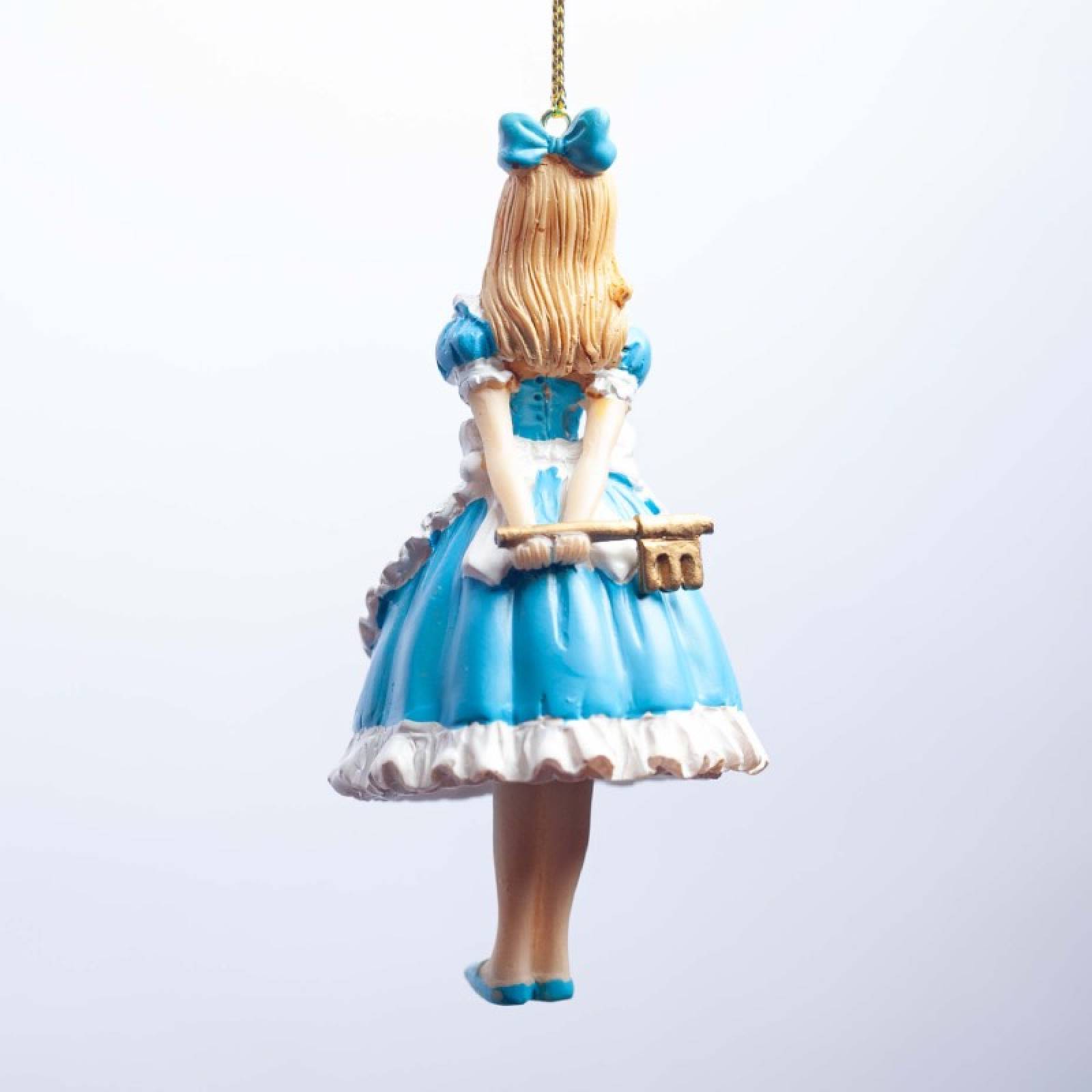 Resin Alice In Wonderland With Key Hanging Christmas Decoration thumbnails