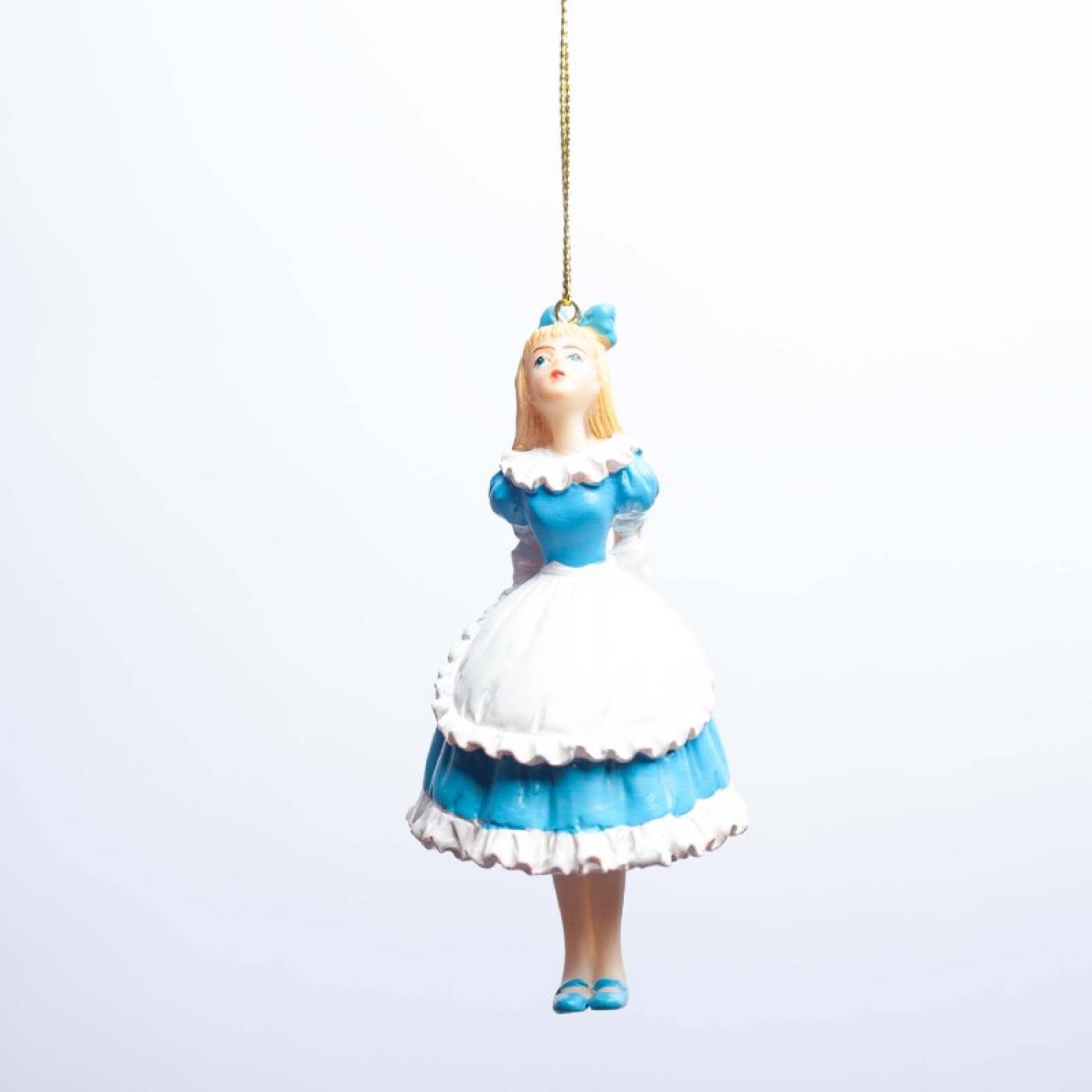 Resin Alice In Wonderland With Key Hanging Christmas Decoration