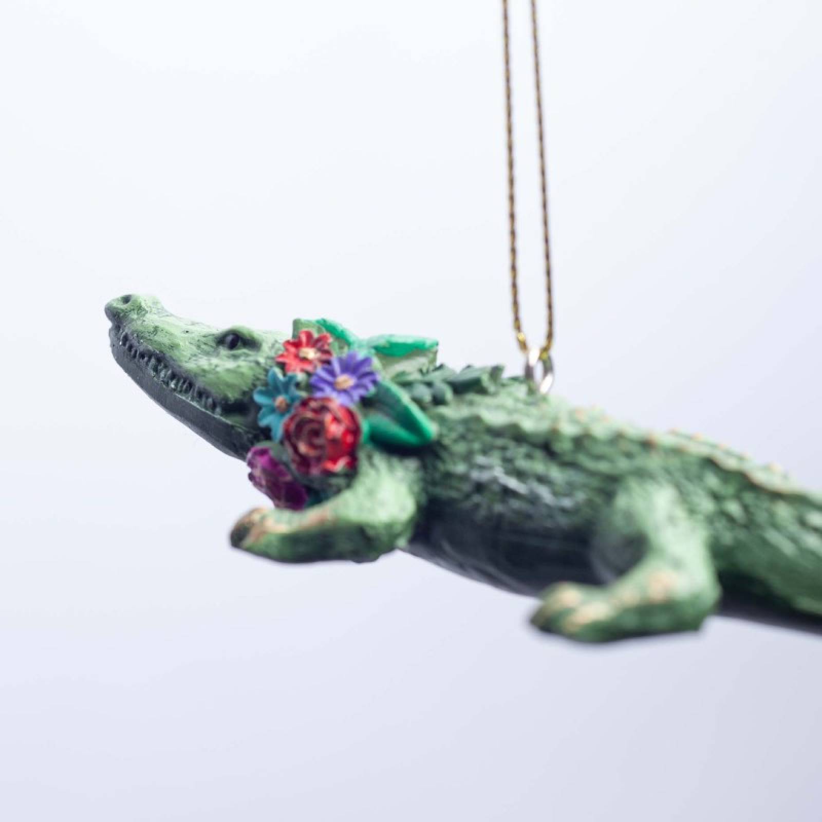 Resin Carnival Crocodile Hanging Christmas Decoration thumbnails