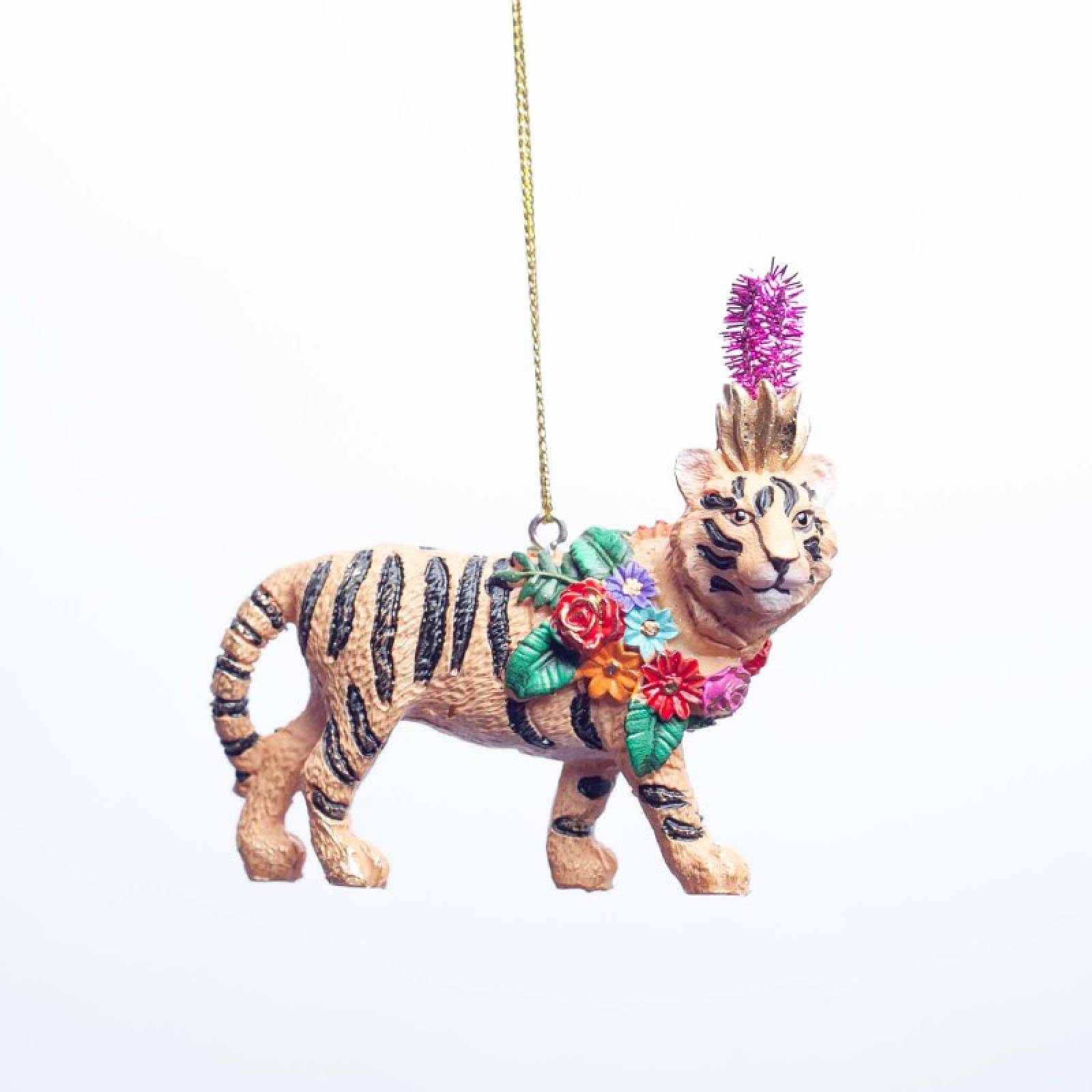 Resin Carnival Tiger Hanging Christmas Decoration thumbnails