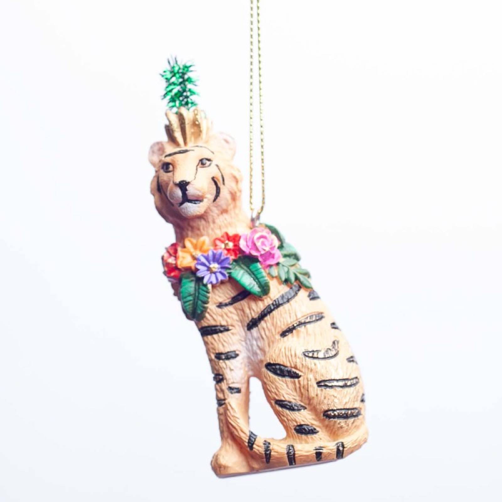 Resin Carnival Tiger Hanging Christmas Decoration