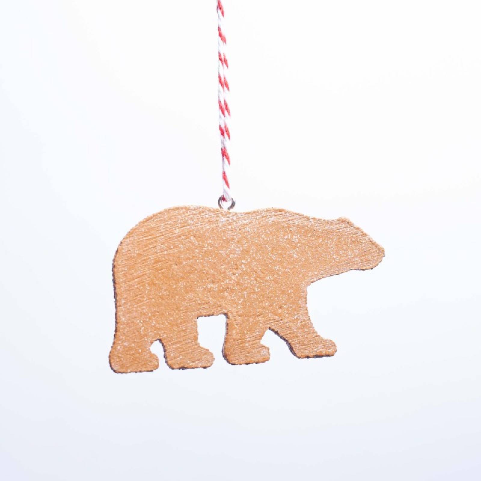 Resin Gingerbread Polar Bear Hanging Christmas Decoration thumbnails