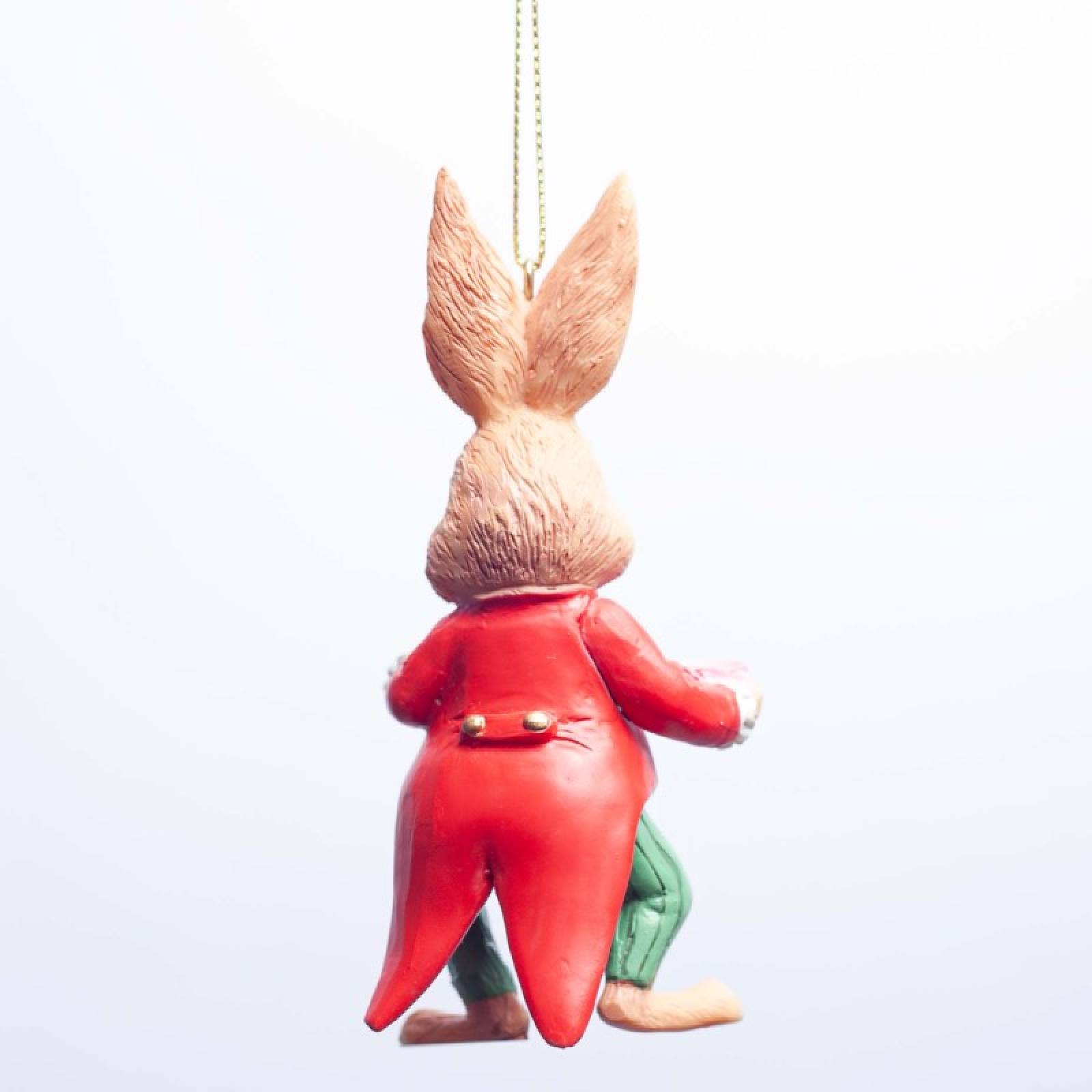 Resin Mad March Hare Hanging Christmas Decoration thumbnails