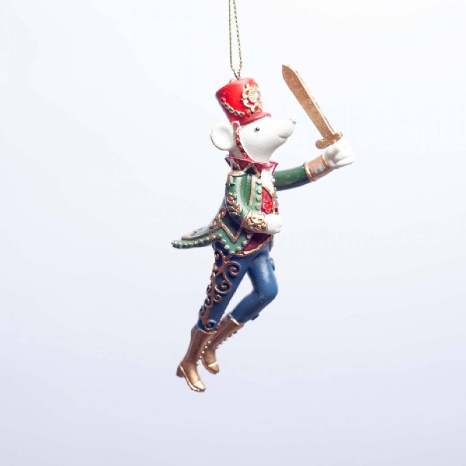 Resin Soldier Mouse Hanging Christmas Decoration thumbnails