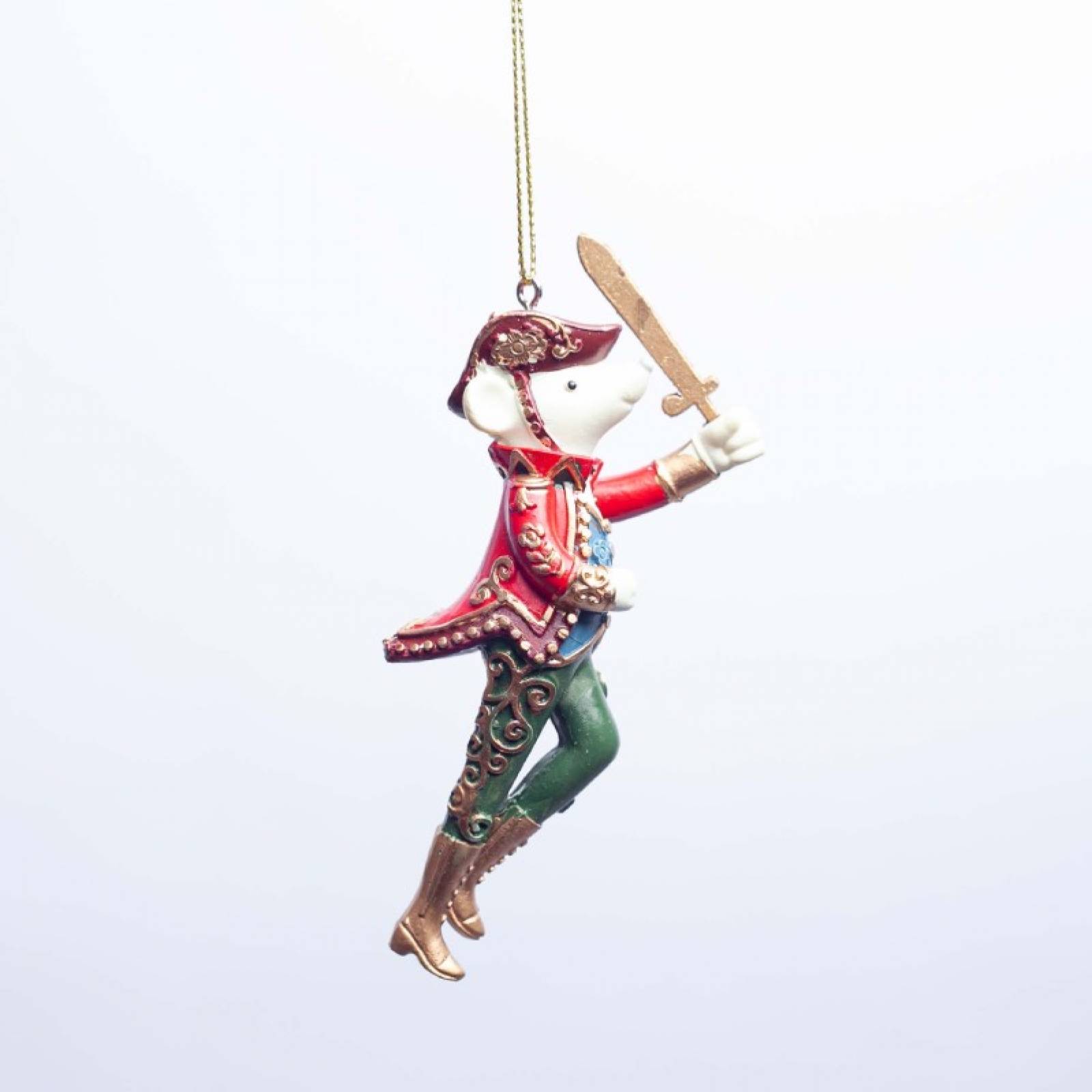 Resin Soldier Mouse Hanging Christmas Decoration