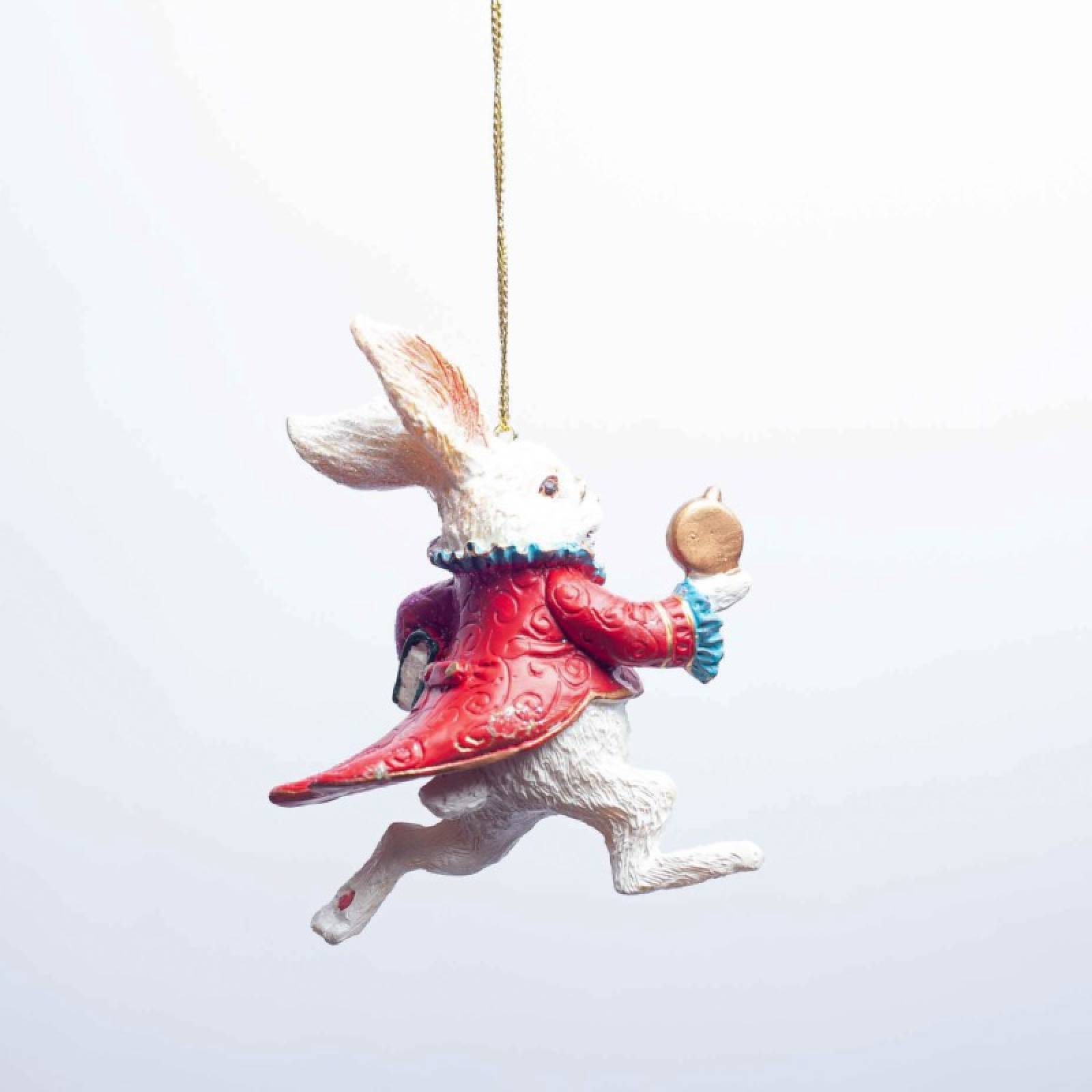 Resin White Rabbit Hanging Christmas Decoration thumbnails