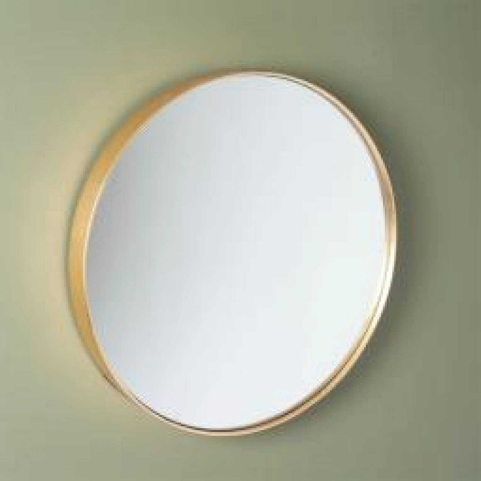 Large Round Gold Rimmed Mirror - 51cm