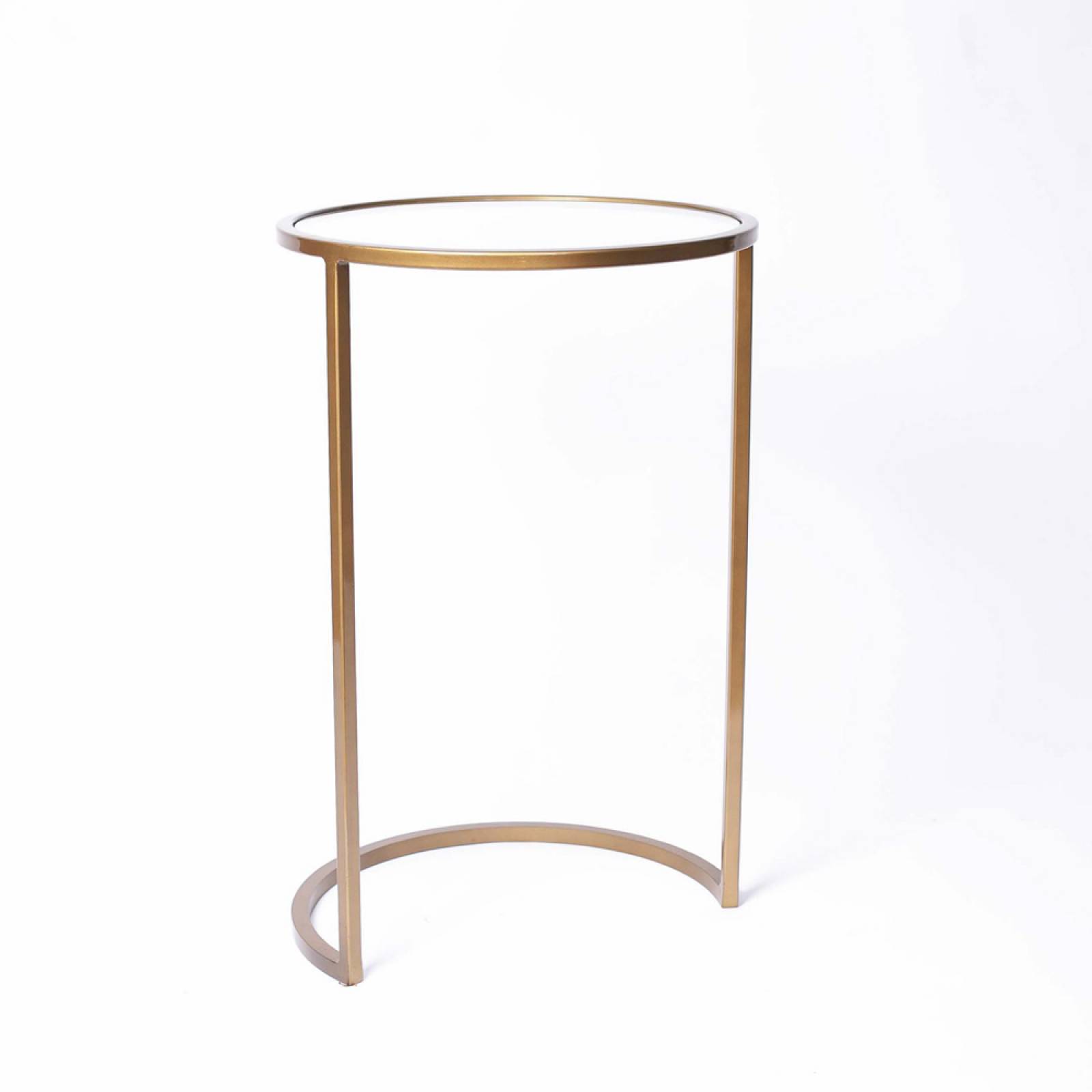 Set Of 2 Nakuru Iron & Glass Side Tables In Brass thumbnails