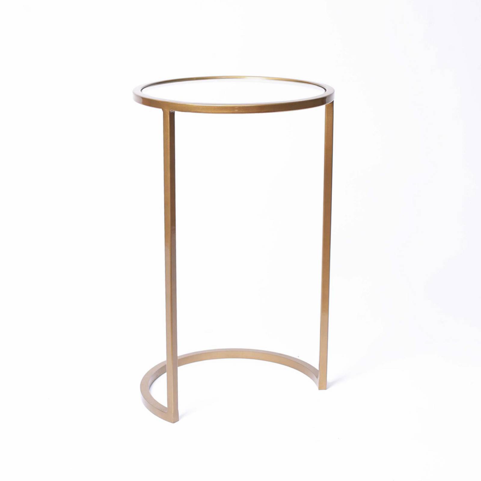 Set Of 2 Nakuru Iron & Glass Side Tables In Brass thumbnails