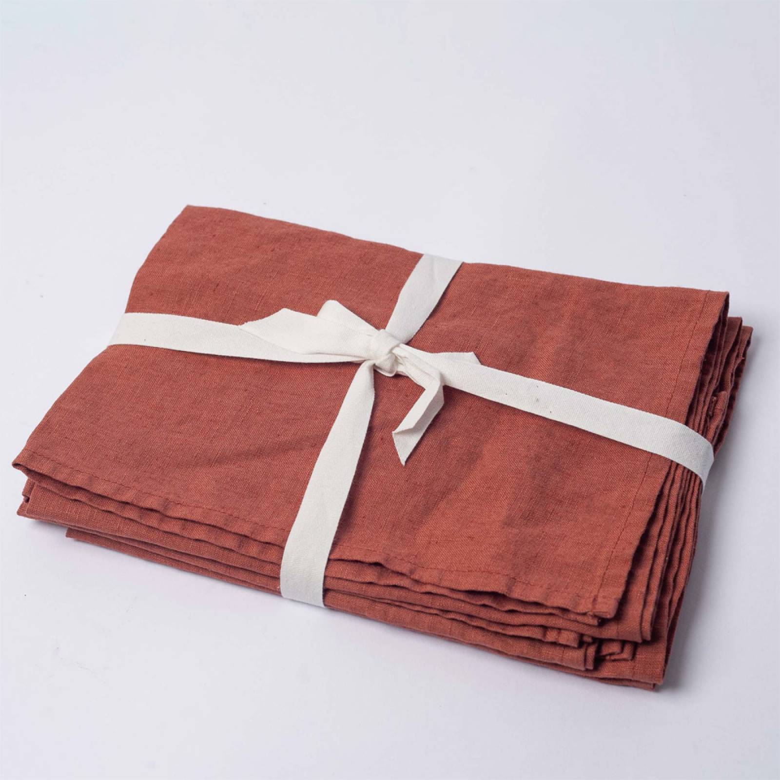 Set Of 4 Linen Napkins In Copper thumbnails