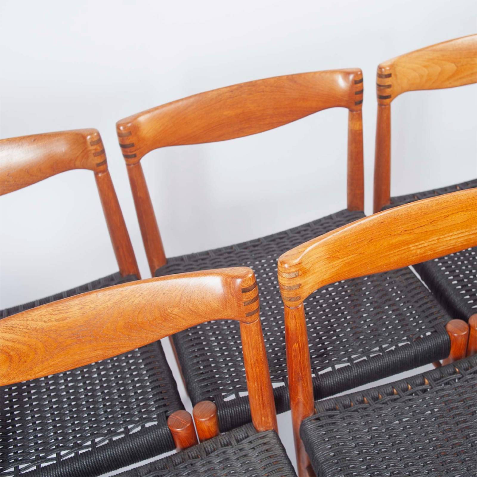Set Of 6 1960s Teak Dining Chairs By H.W. Klein For Bramin thumbnails