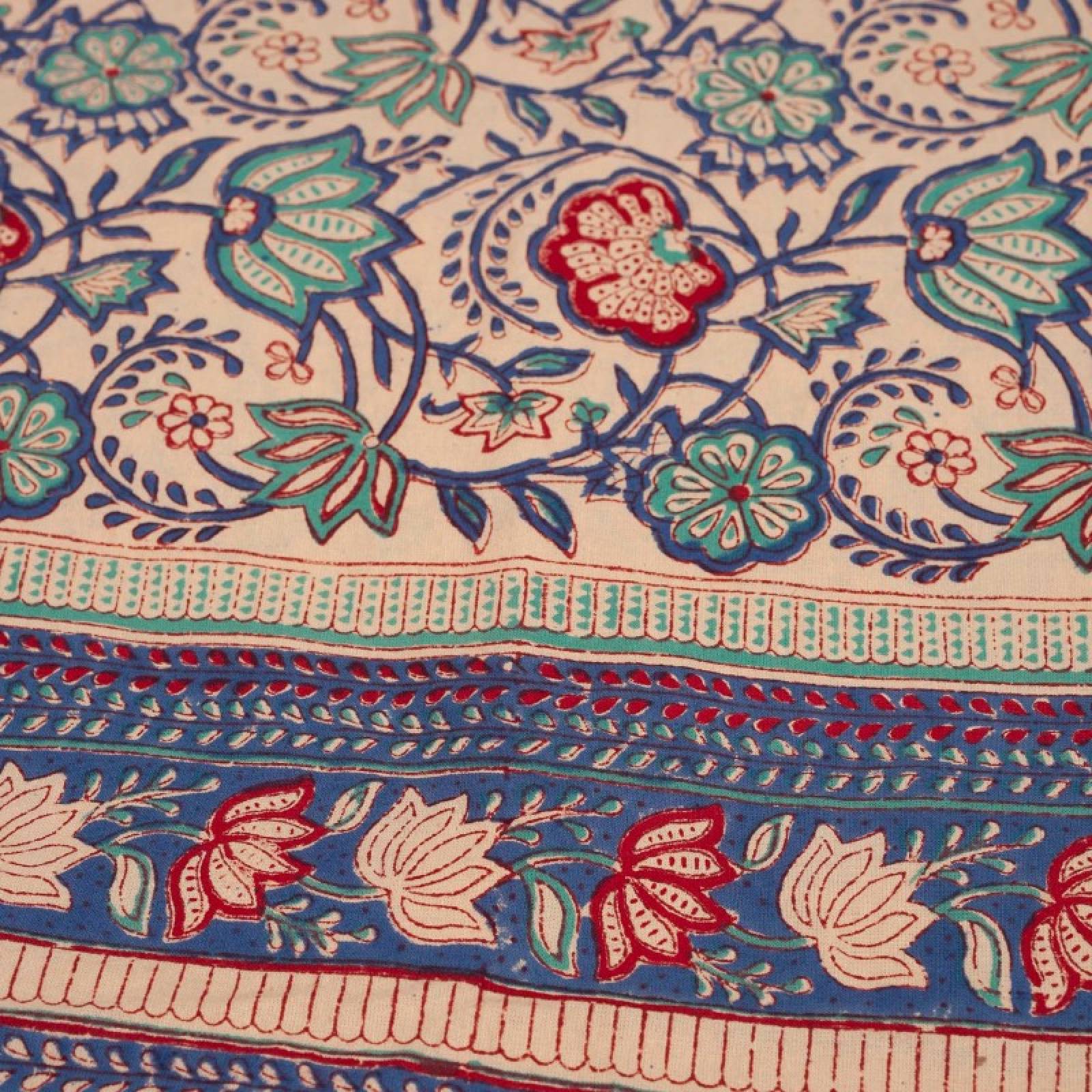Single Sized Cotton Throw In Tote Bag - Bluebell Print thumbnails