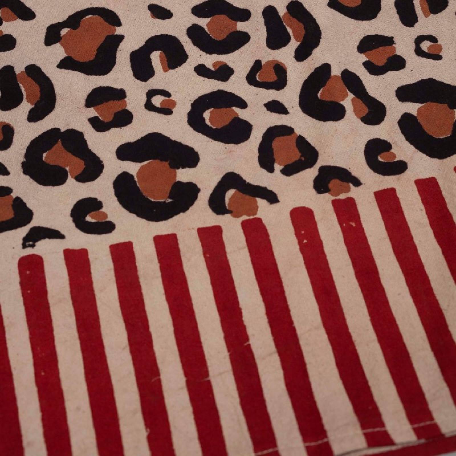 Single Sized Cotton Throw In Tote Bag - Leopard Print thumbnails