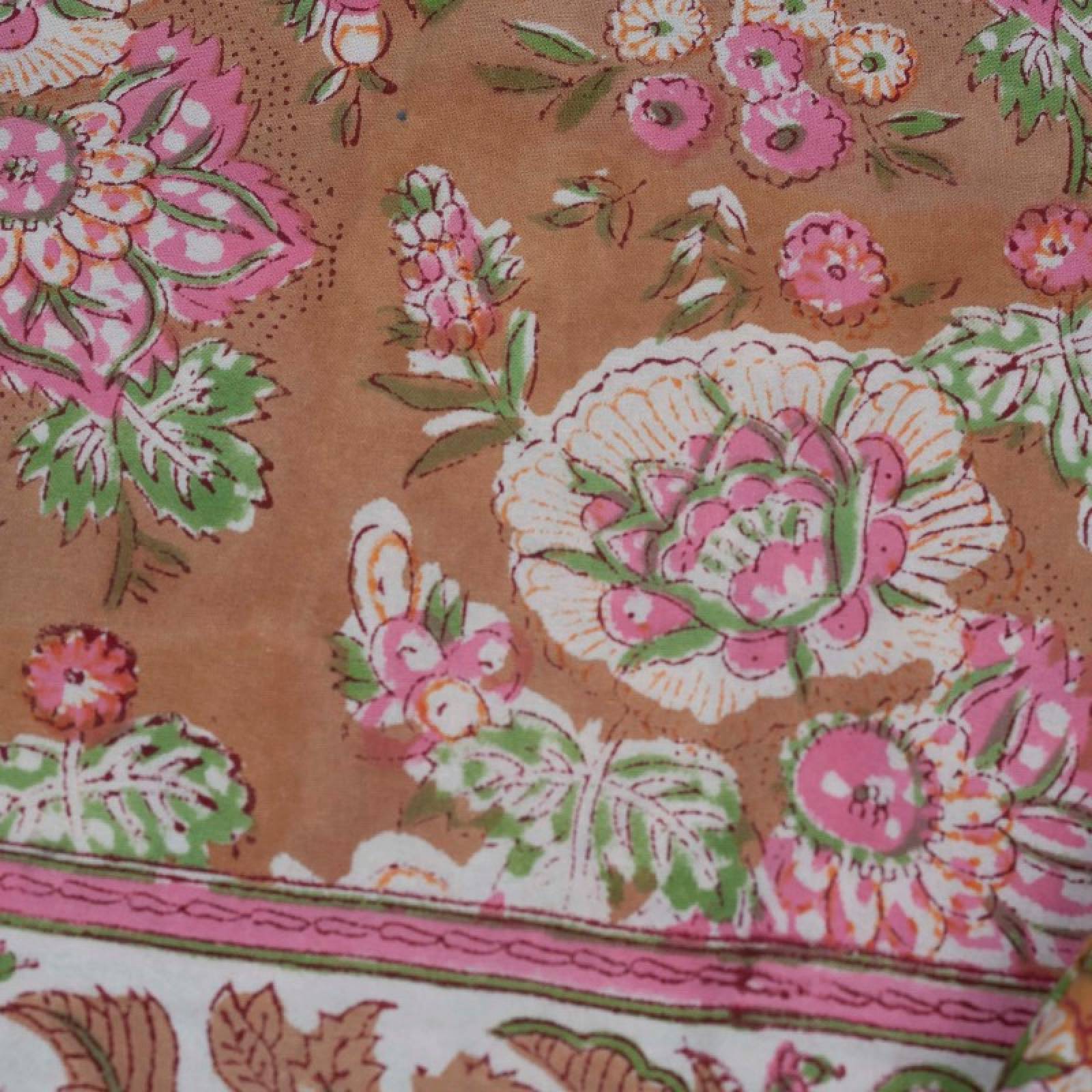 Single Sized Cotton Throw In Tote Bag - Marigold Print thumbnails