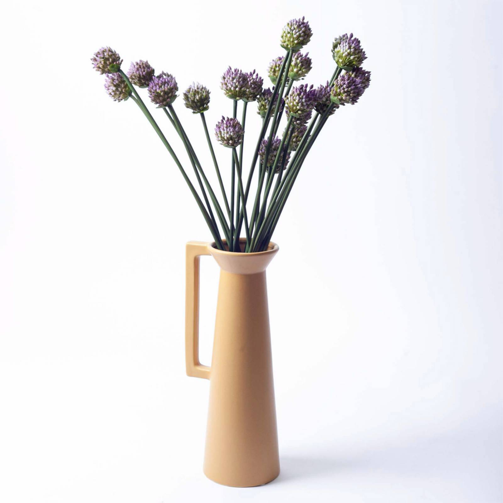 Slim Ceramic Vase In Mustard thumbnails