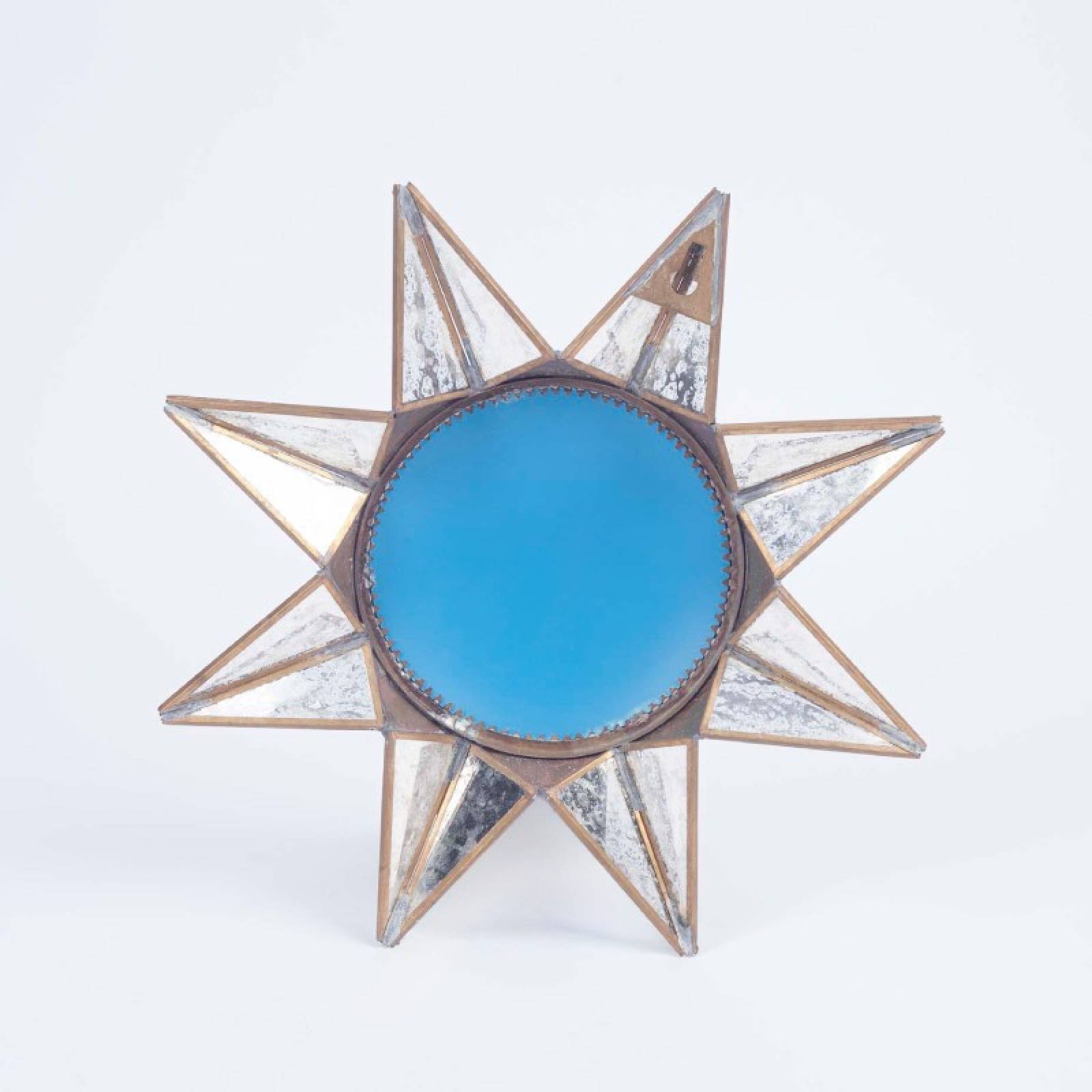 Small Star Mirror With Convex Centre & Weathered Glass 34cm thumbnails