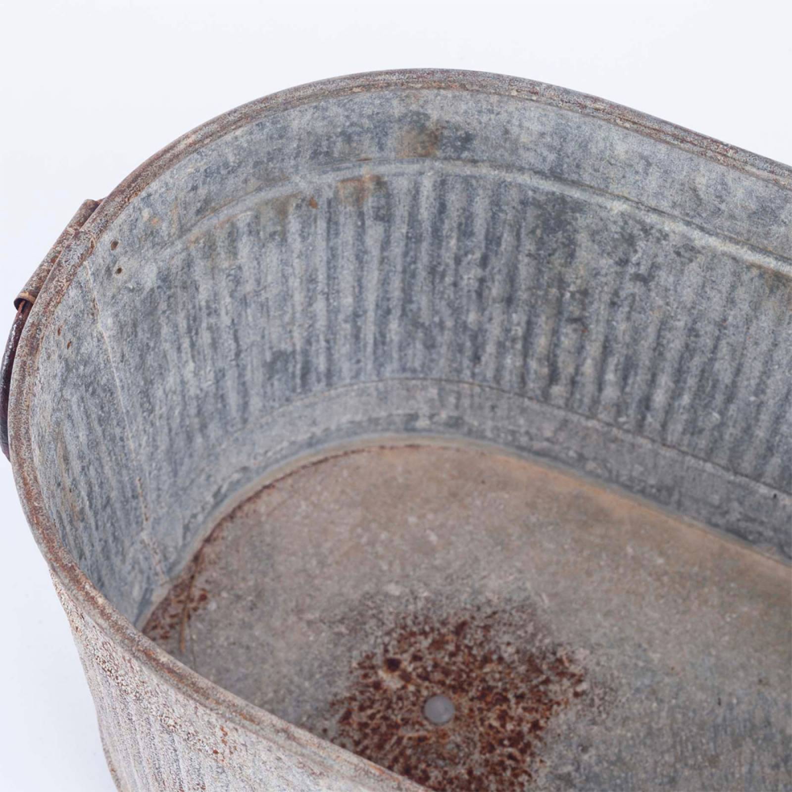 Small Akasa Zinc Trough Planter With Handles thumbnails