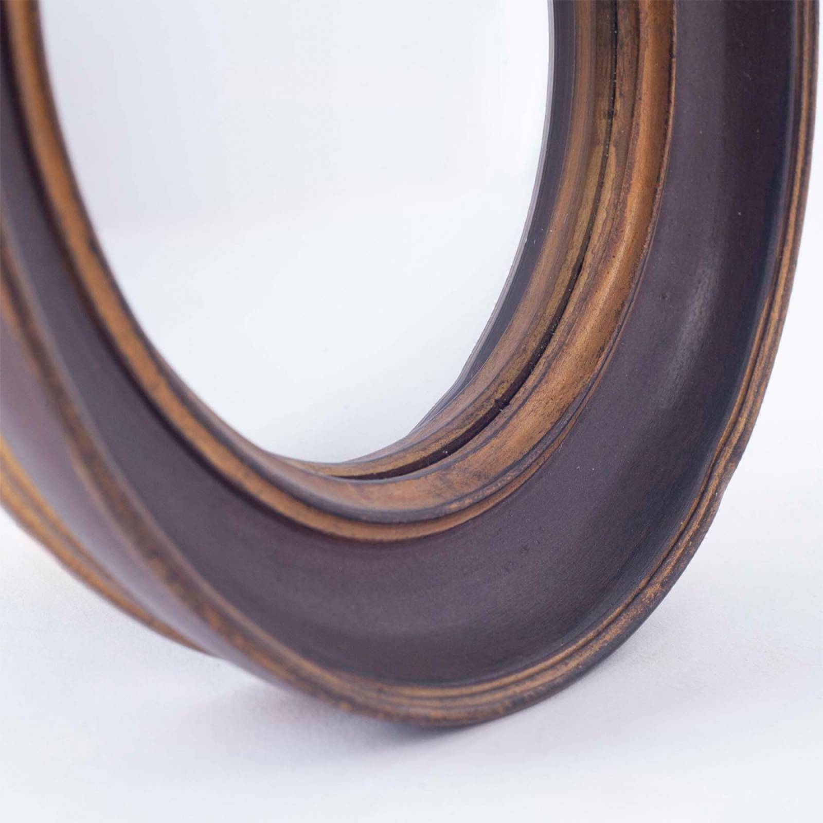 Small Black & Gold Convex Mirror With Double Edge D:17.5cm thumbnails