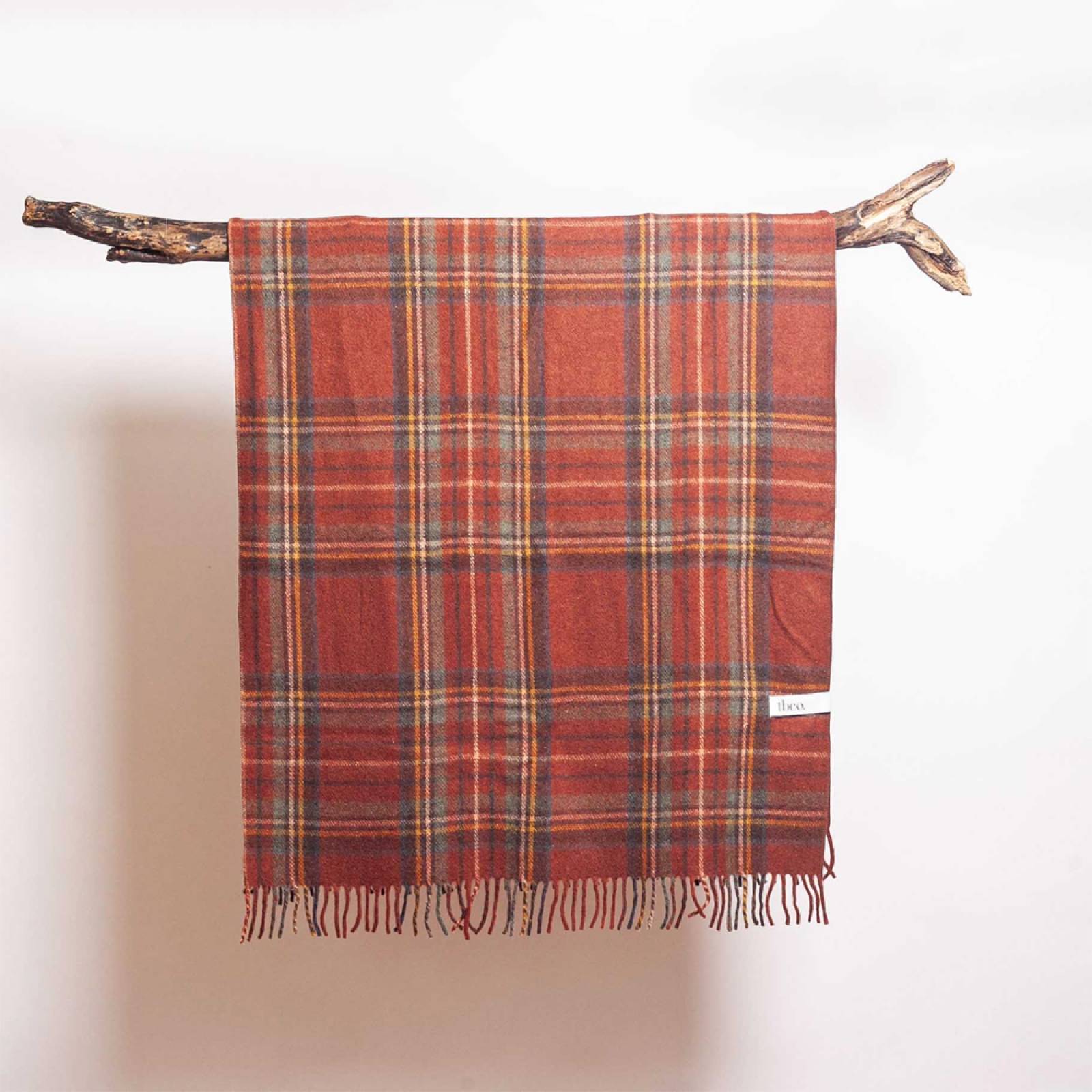 Small Blanket In Stewart Royal Antique Tartan Recycled Wool