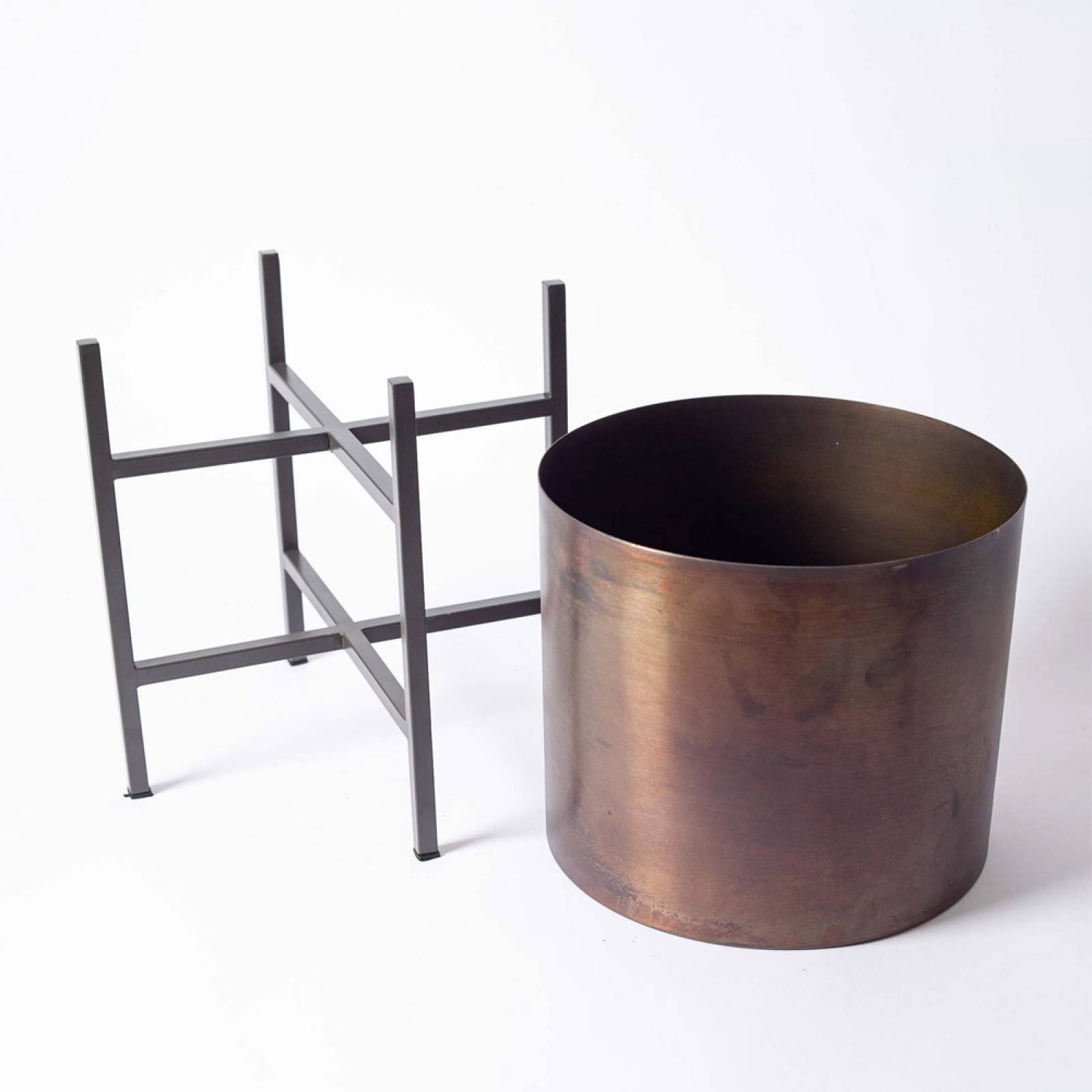 Small Juoni Iron Planter In Aged Antique Brass thumbnails