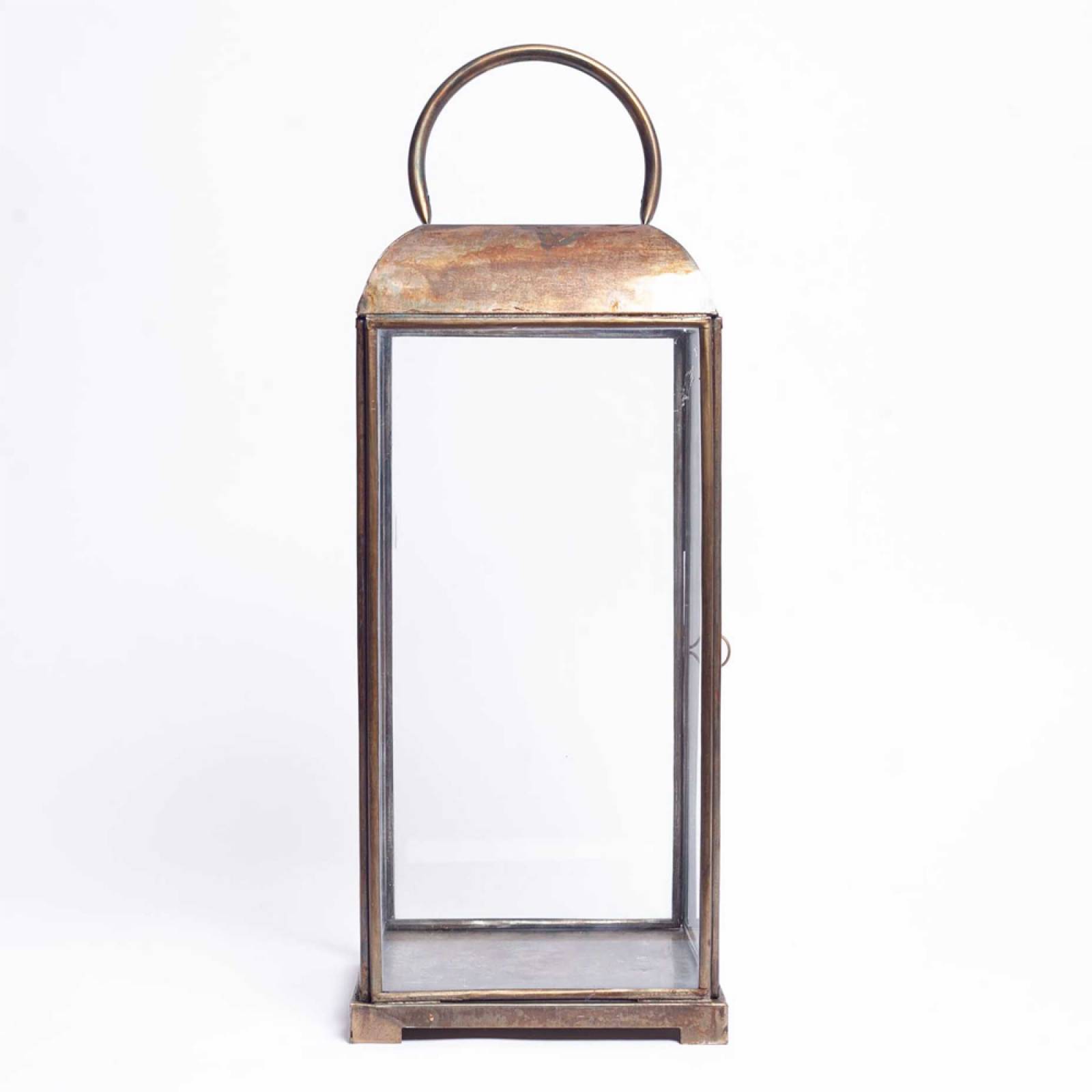 Small Kaso Lantern In Aged Antique Brass