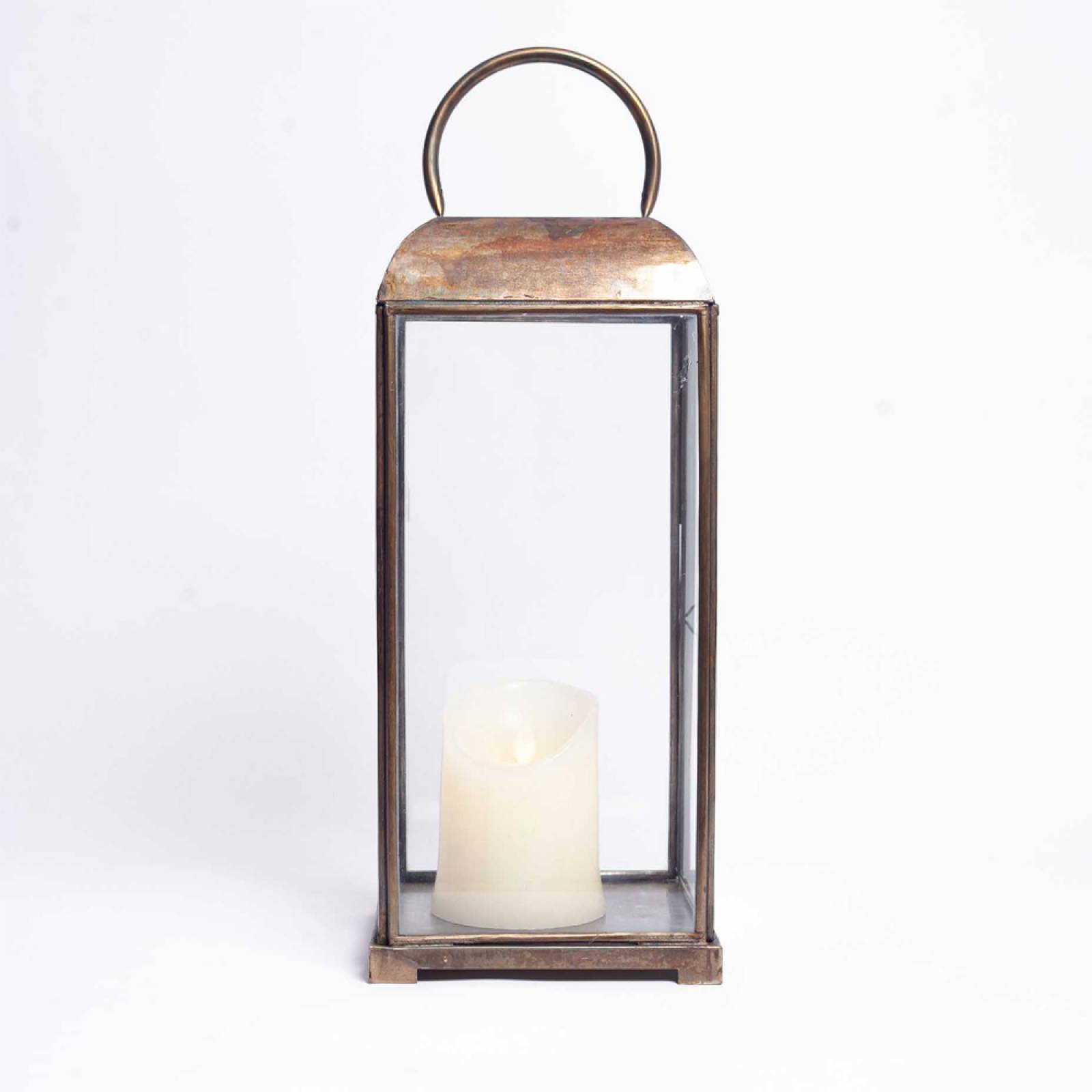 Small Kaso Lantern In Aged Antique Brass thumbnails