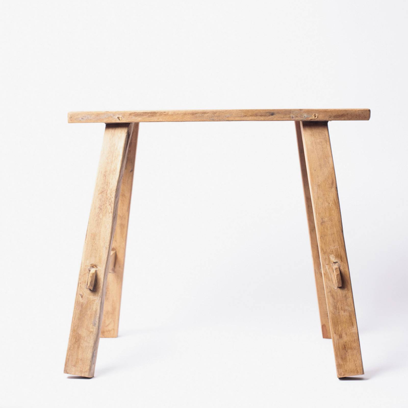 Small Recycled Teak Wooden Bench H:44cm thumbnails