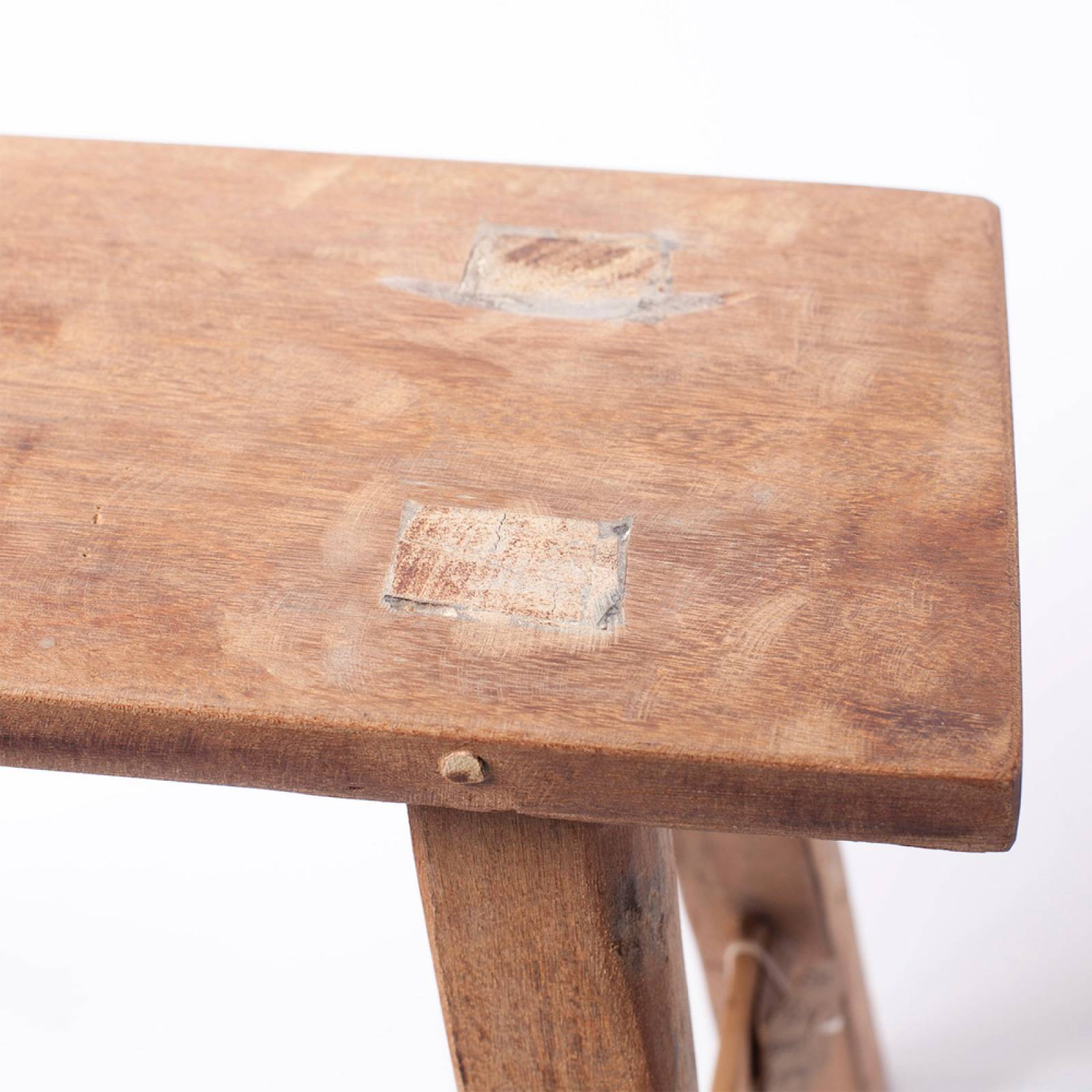 Small Recycled Teak Wooden Bench H:44cm thumbnails