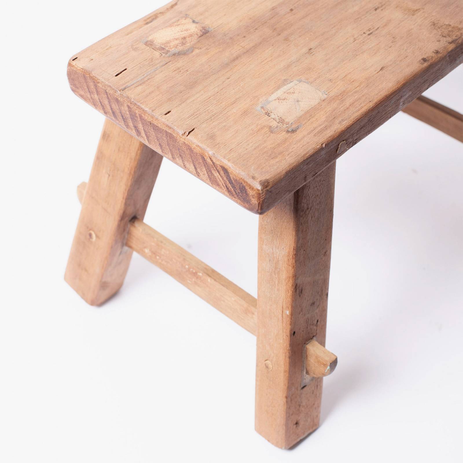 Small Recycled Teak Wooden Stool thumbnails