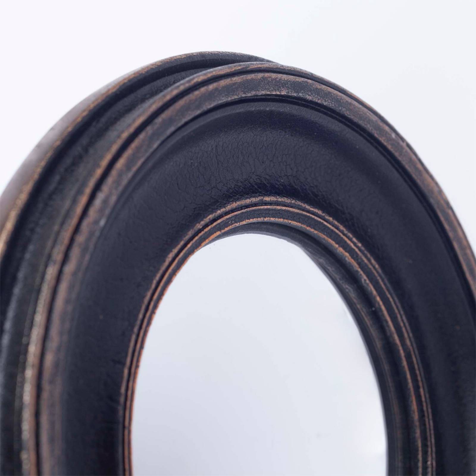 Small Round Convex Mirror With Black Patina D:23.5cm thumbnails