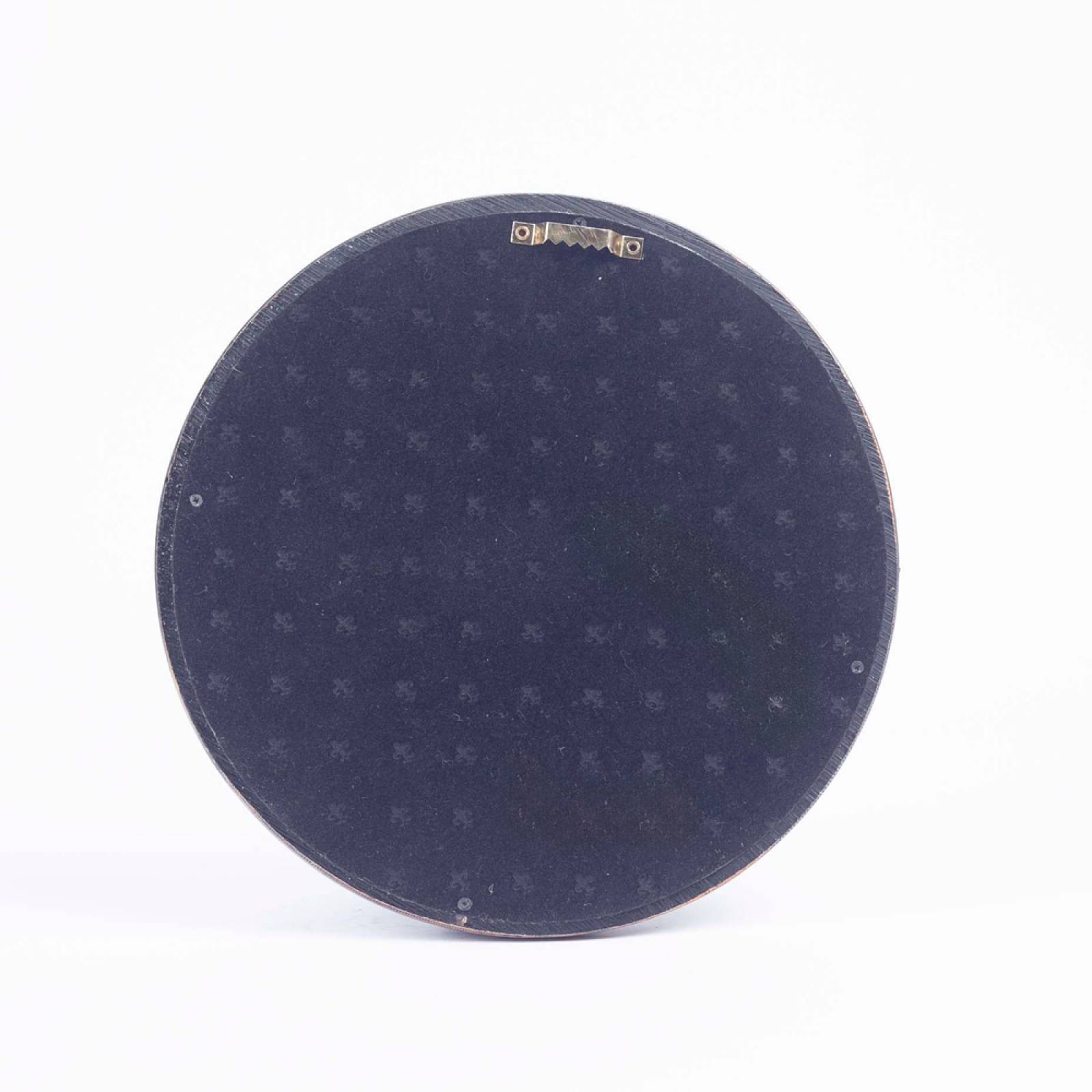 Small Round Convex Mirror With Black Patina D:23.5cm thumbnails